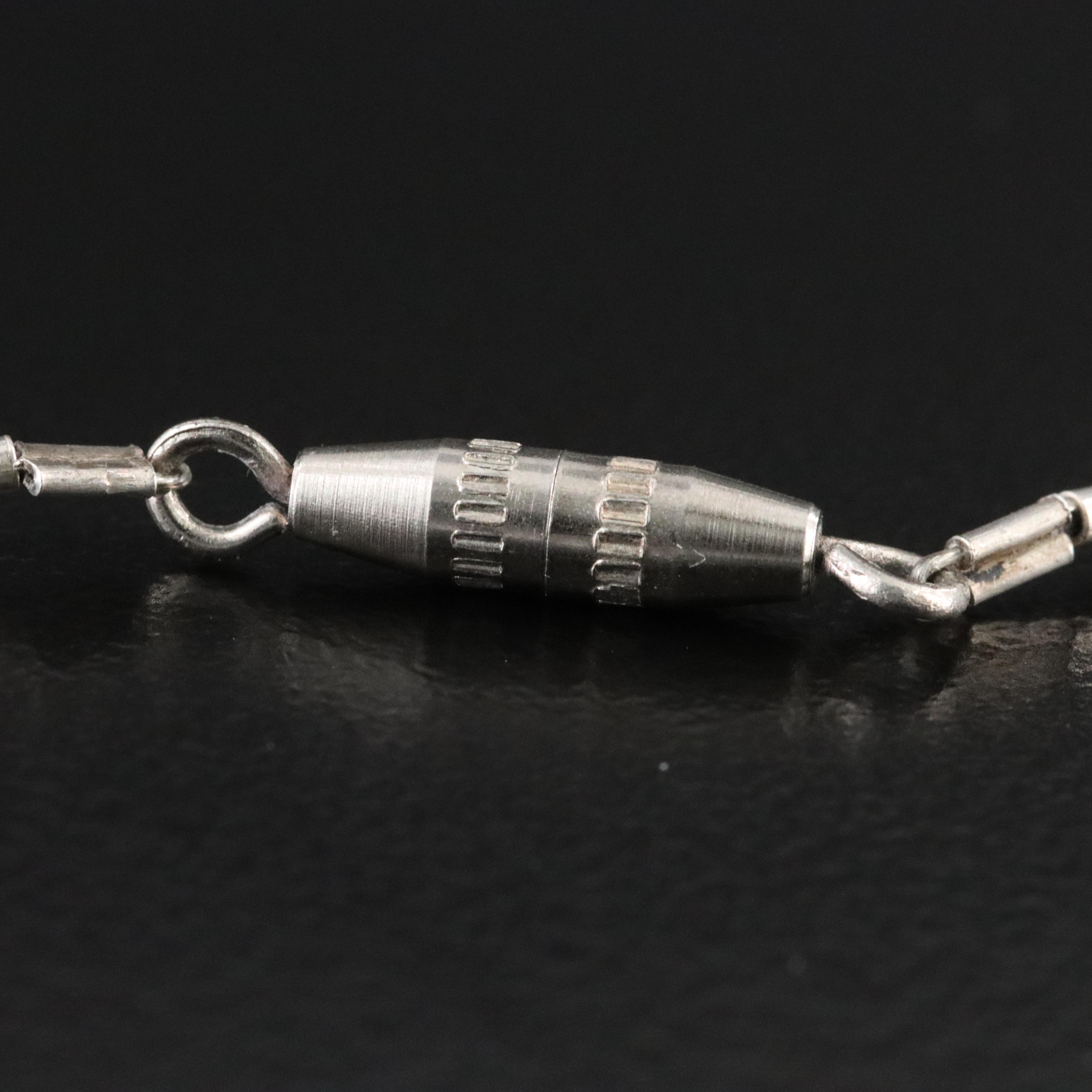 Sterling Faux Turquoise Bird Fetish Pendant on Liquid Silver Necklace