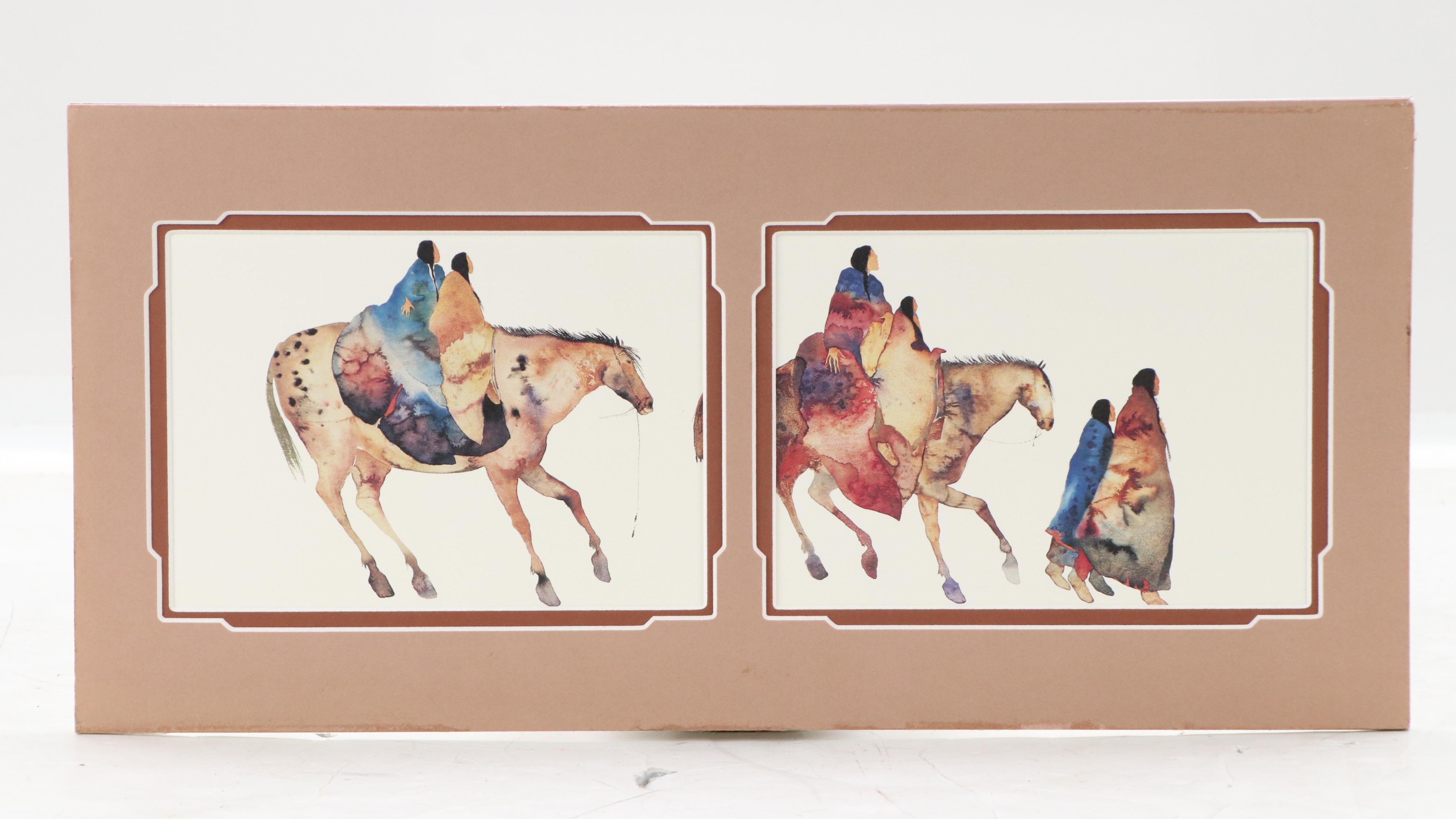 Trio of Offset Lithographs After Carol Grigg Equestrian Scenes