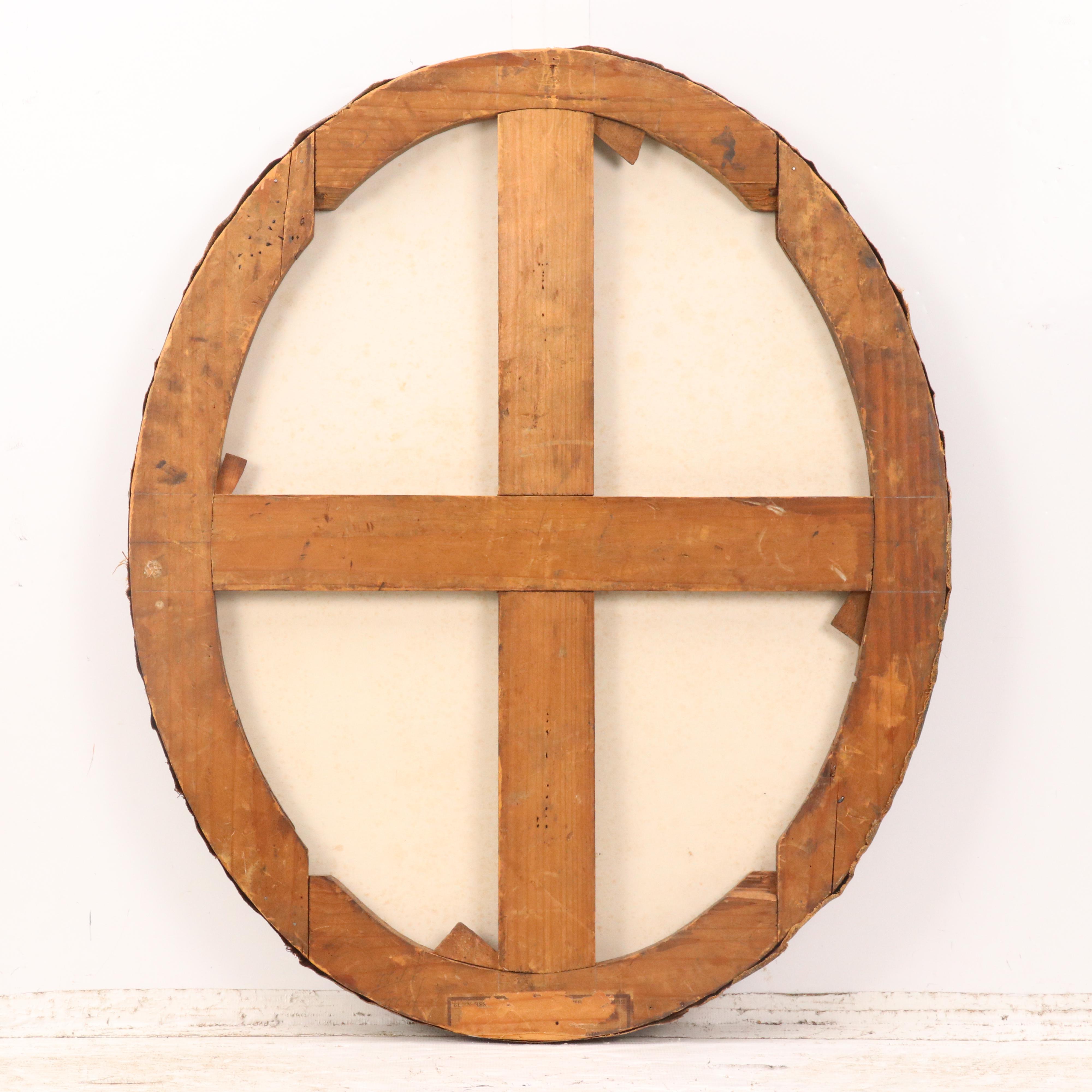 Portrait Oil Painting of a Woman in Black, Late 19th Century