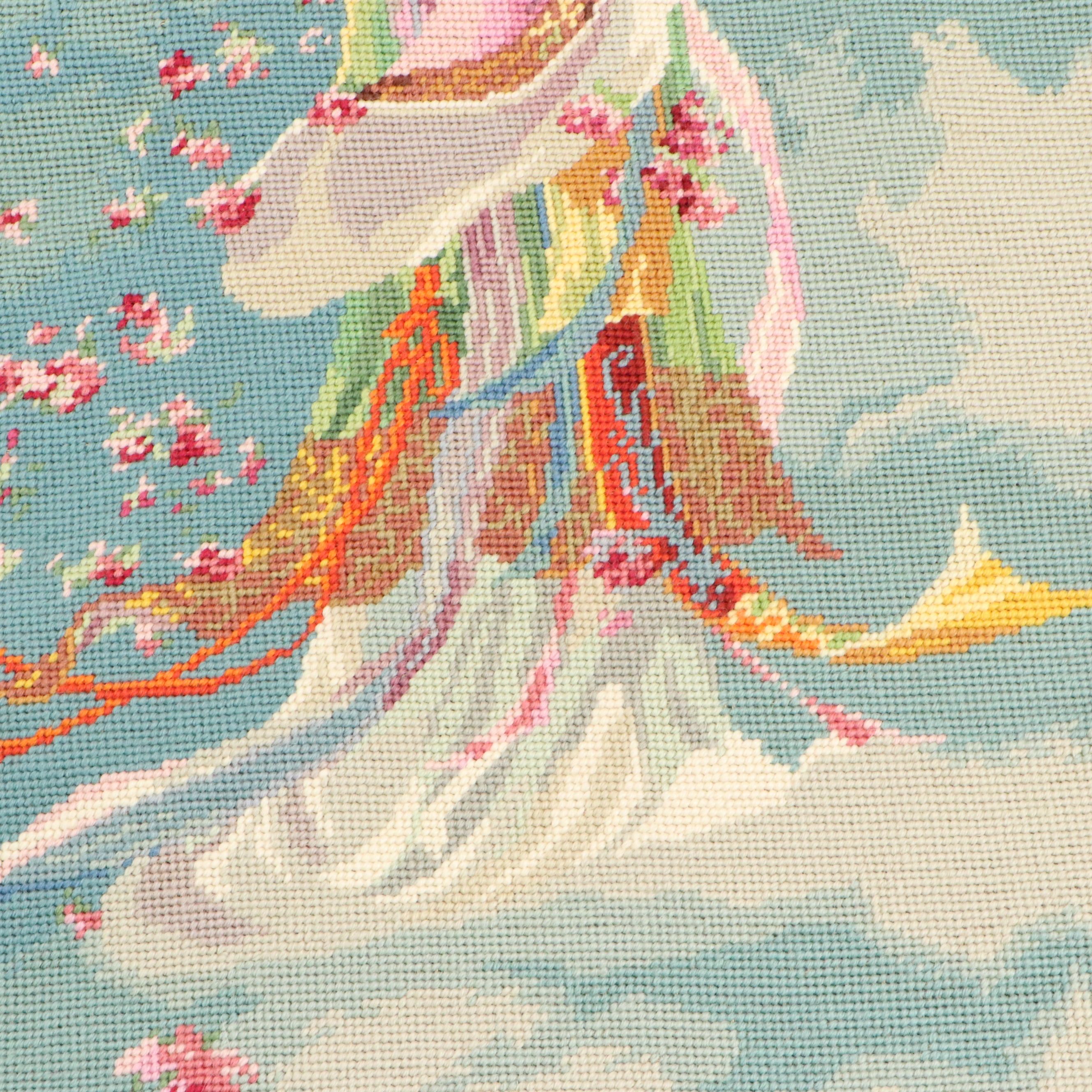 Chinese Style Dancing Maiden Wool Tapestry