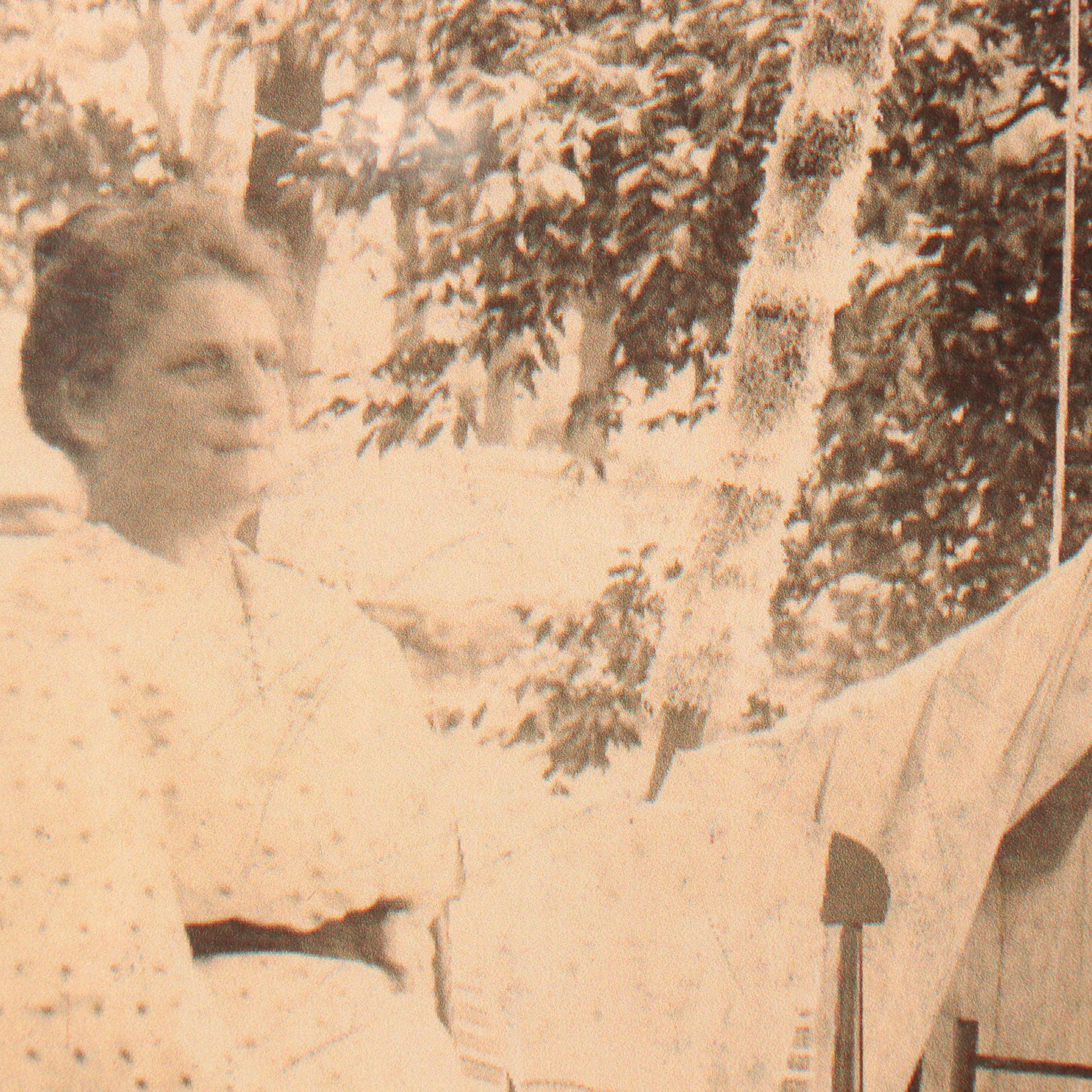 Photographic Collotype of Figures with "Blarney Castle" Tent