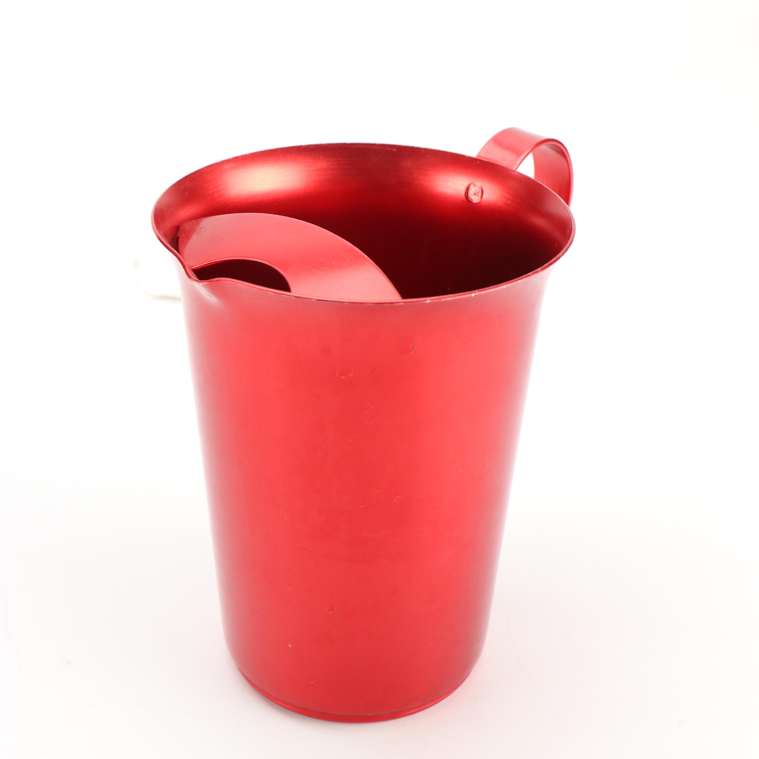 Metal Pitcher and Tumblers