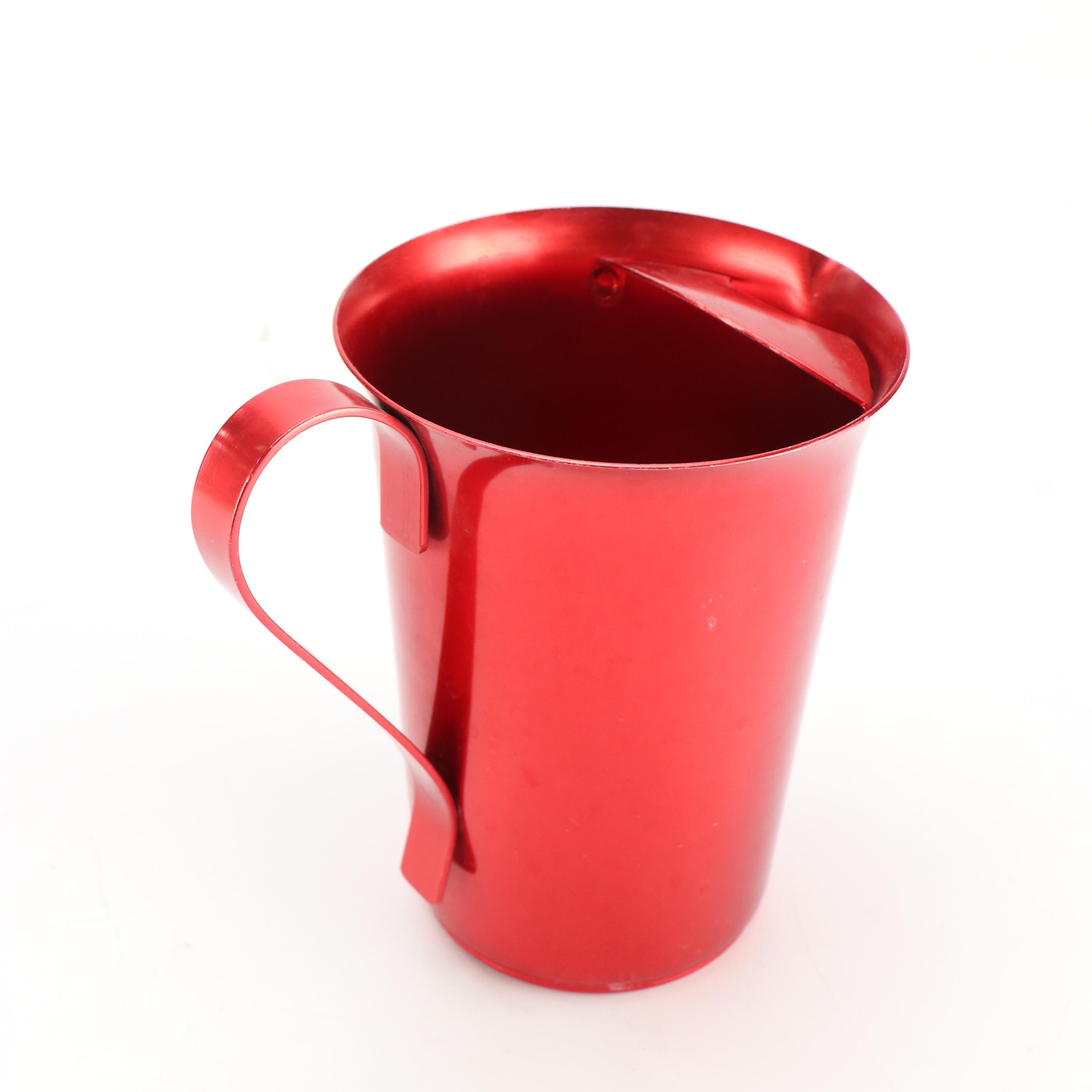 Metal Pitcher and Tumblers