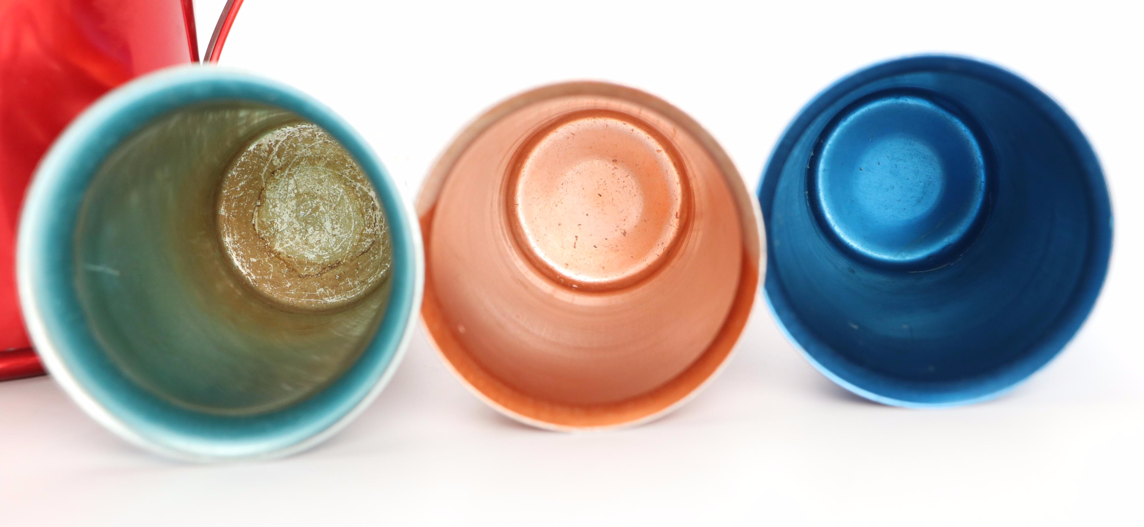 Metal Pitcher and Tumblers