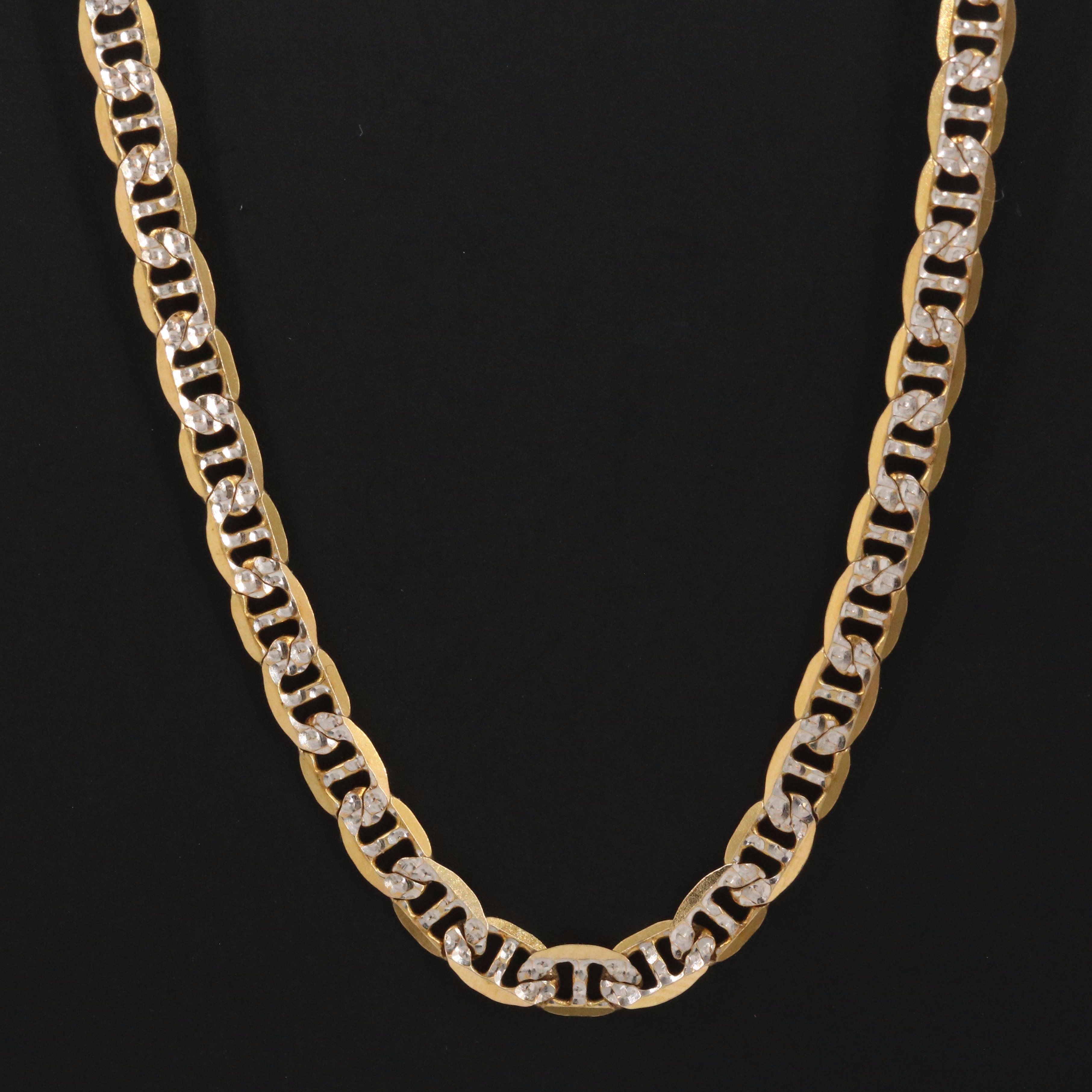 10K Two-Tone Mariner Link Necklace