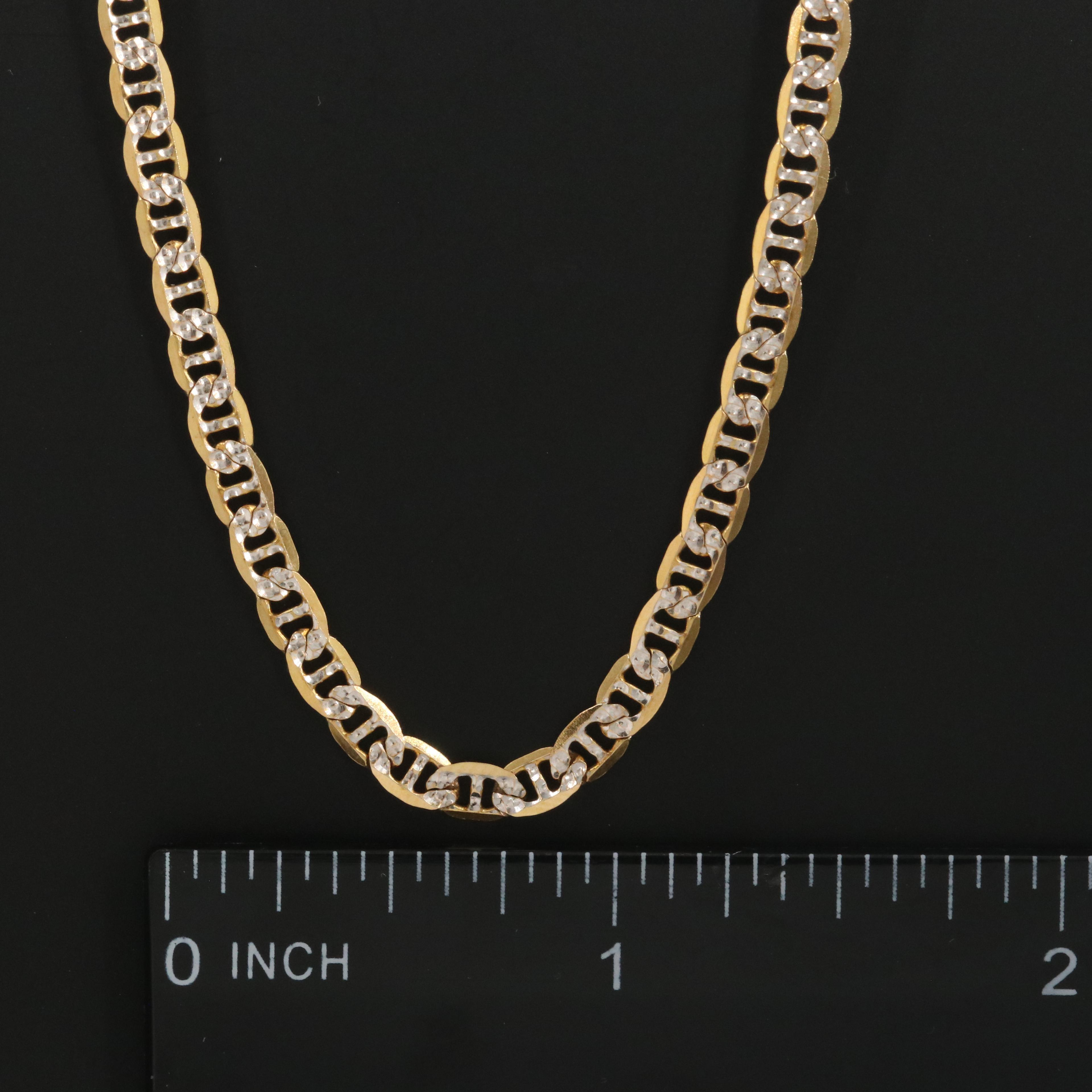 10K Two-Tone Mariner Link Necklace