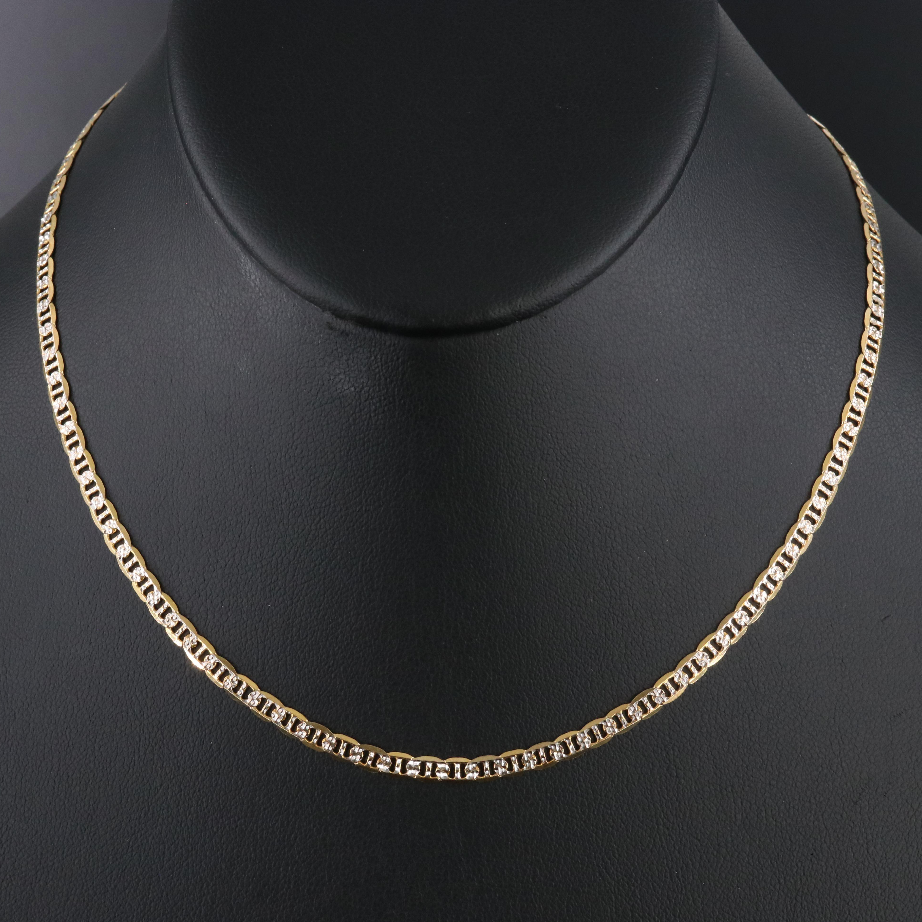 10K Two-Tone Mariner Link Necklace
