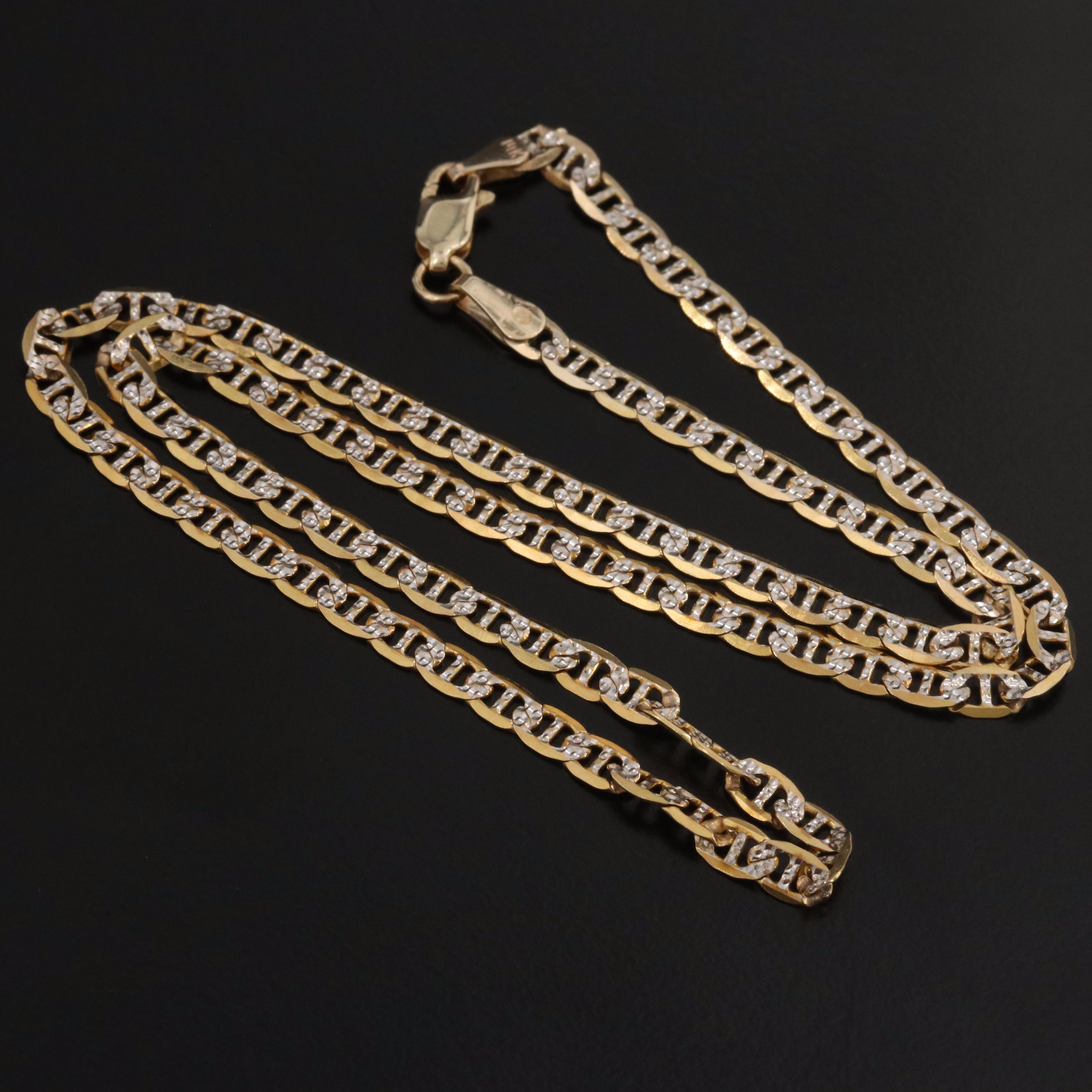 10K Two-Tone Mariner Link Necklace