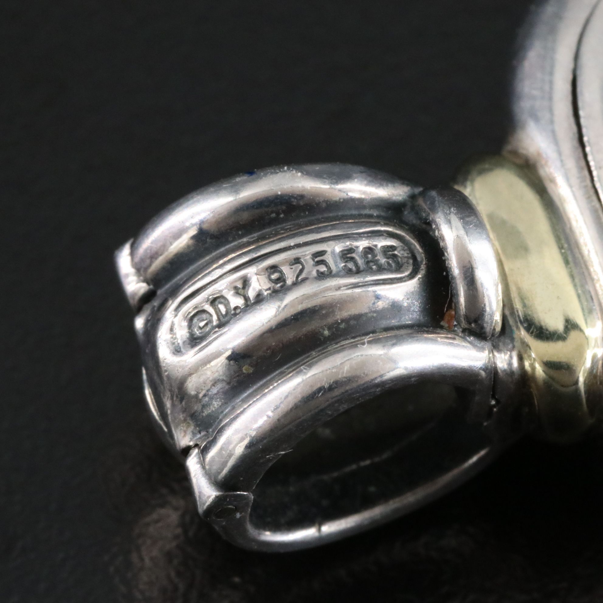 David Yurman Albion Sterling Citrine Enhancer Pendant with 14K Accents