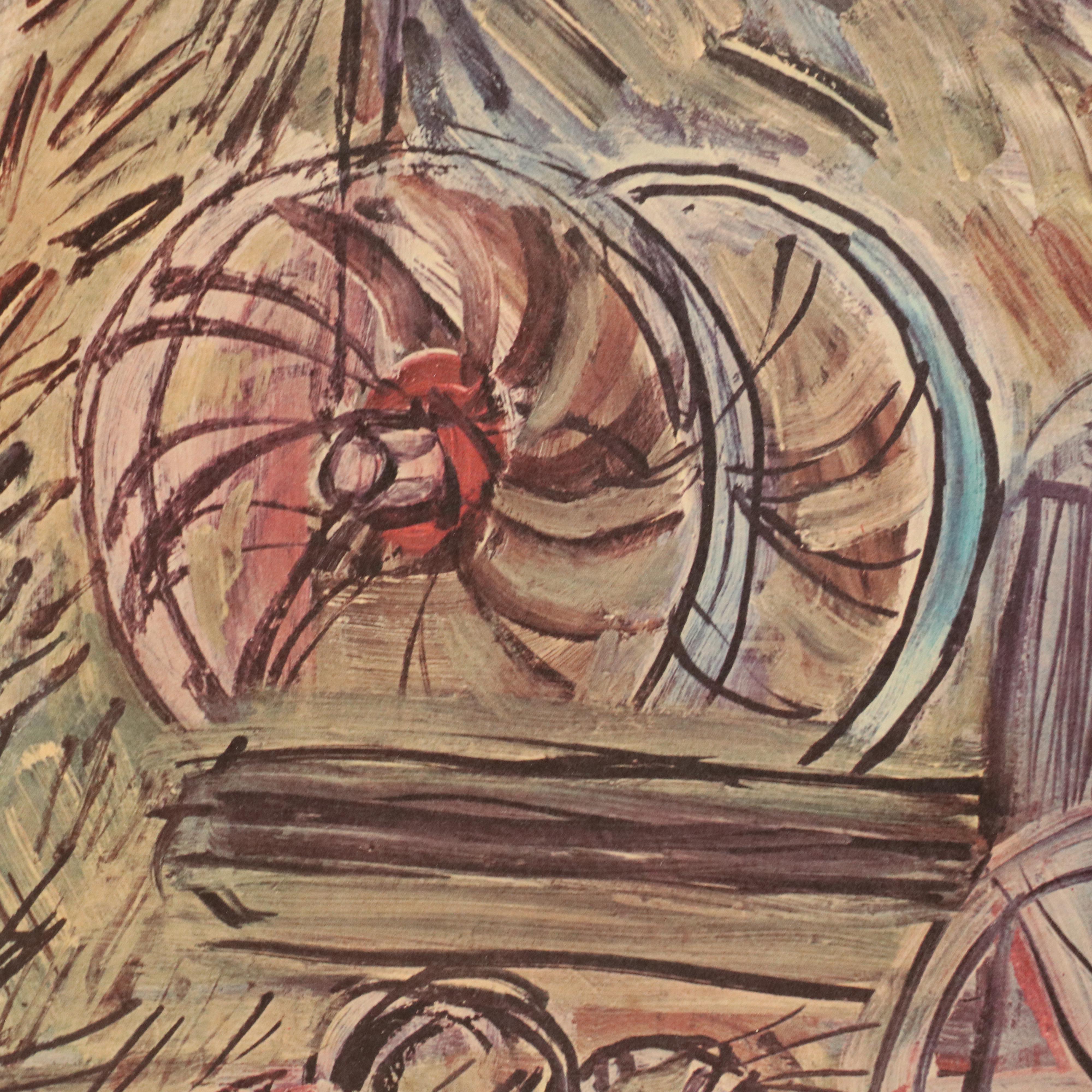 Offset Lithograph "Threshing with a Blue Machine" After Raoul Dufy