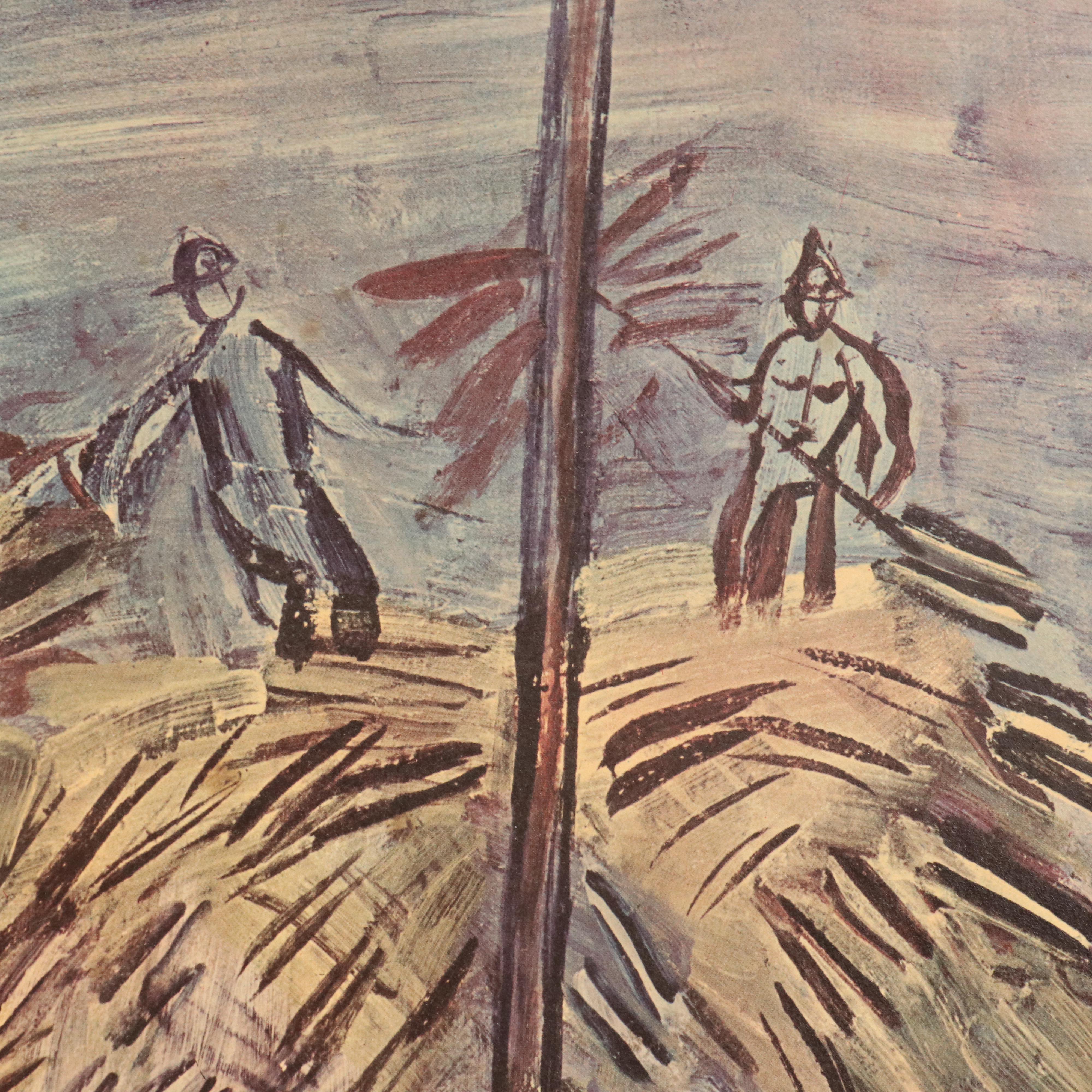 Offset Lithograph "Threshing with a Blue Machine" After Raoul Dufy