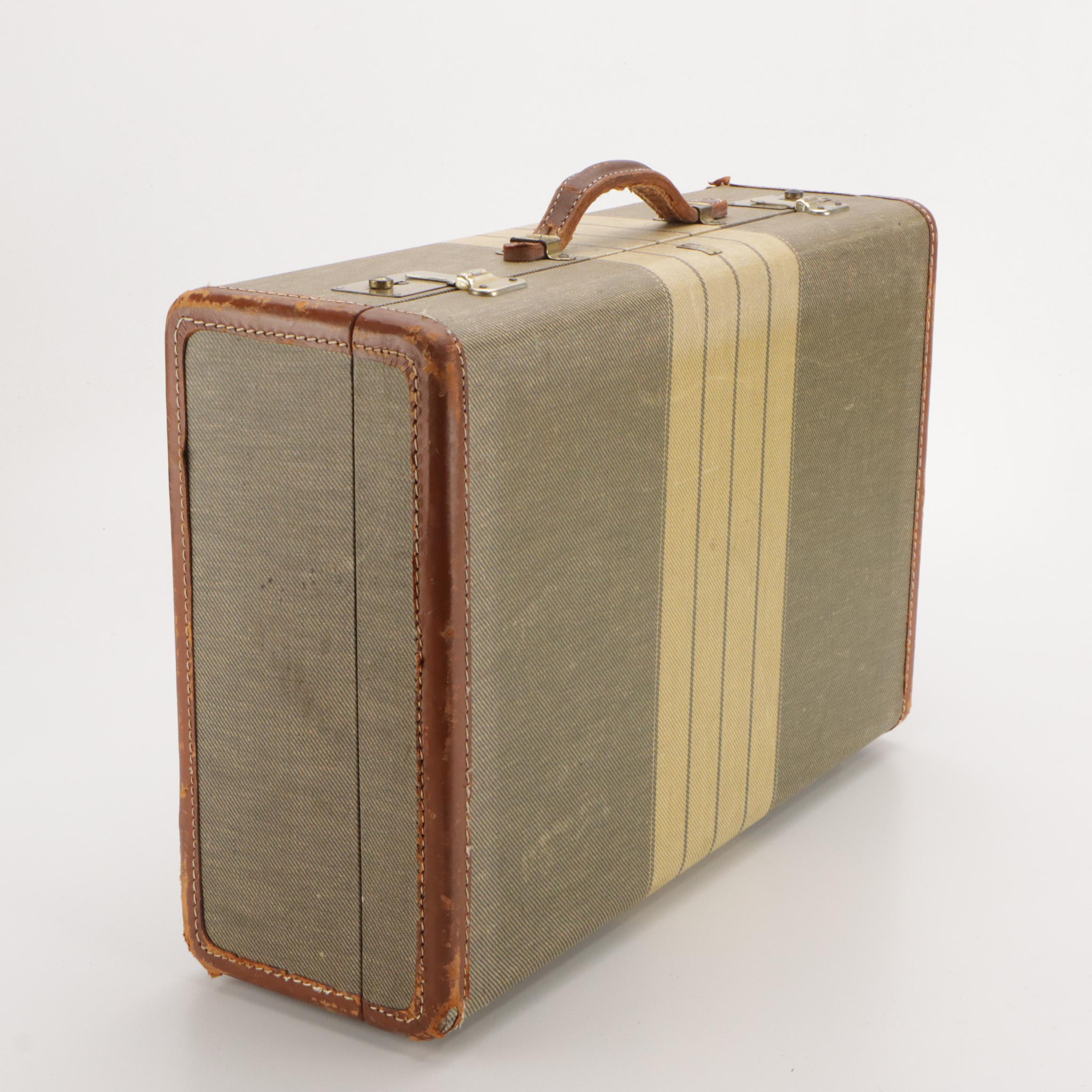 Belber Trunk and Bag Co. Matched Hardside Suitcases, Mid-20th Century