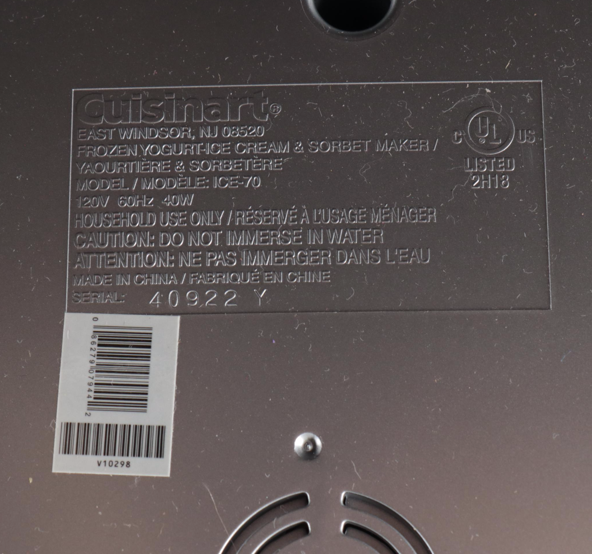 Cuisinart Ice Cream Maker and Vegetable Shredder with Other Appliance