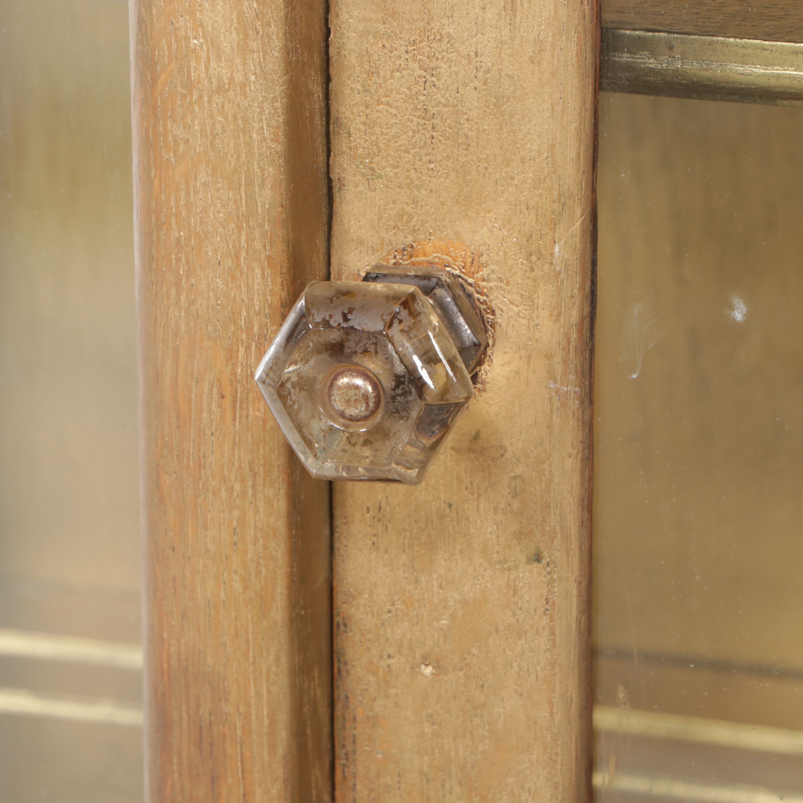 Art Deco Style Painted Wood Bow Front China Cabinet, Early to Mid-20th Century
