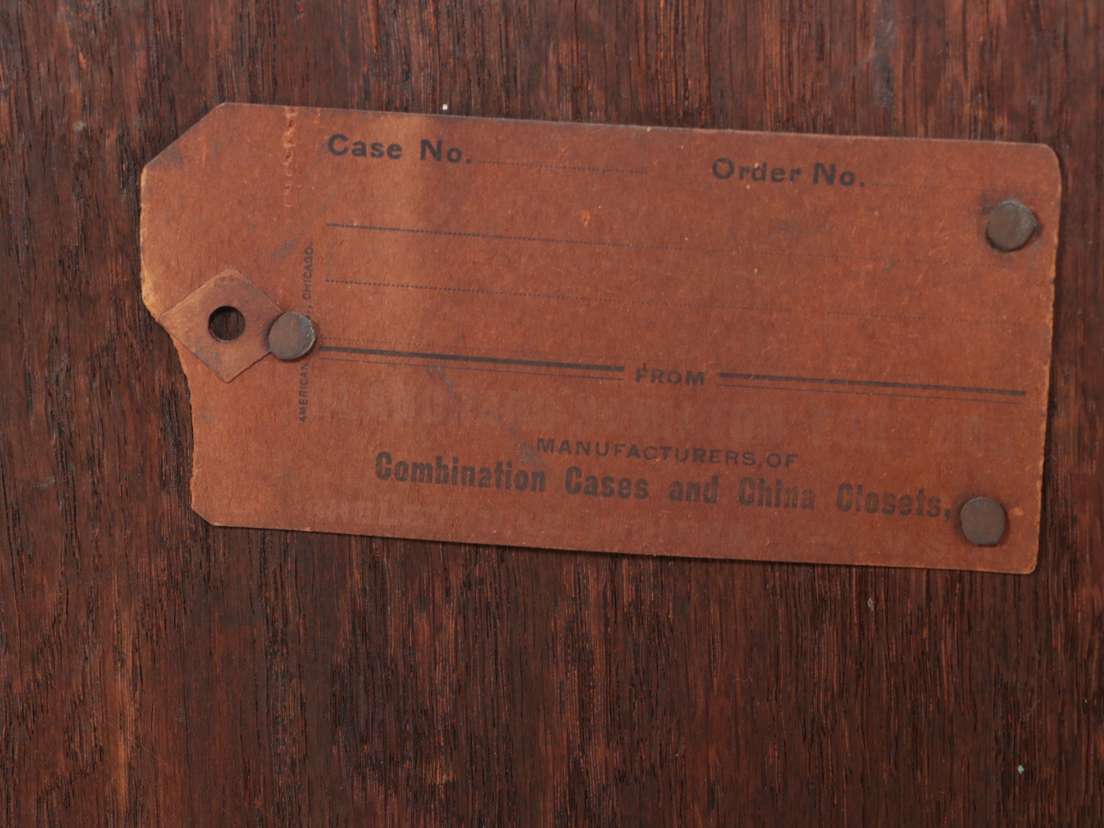 Art Deco Style Painted Wood Bow Front China Cabinet, Early to Mid-20th Century