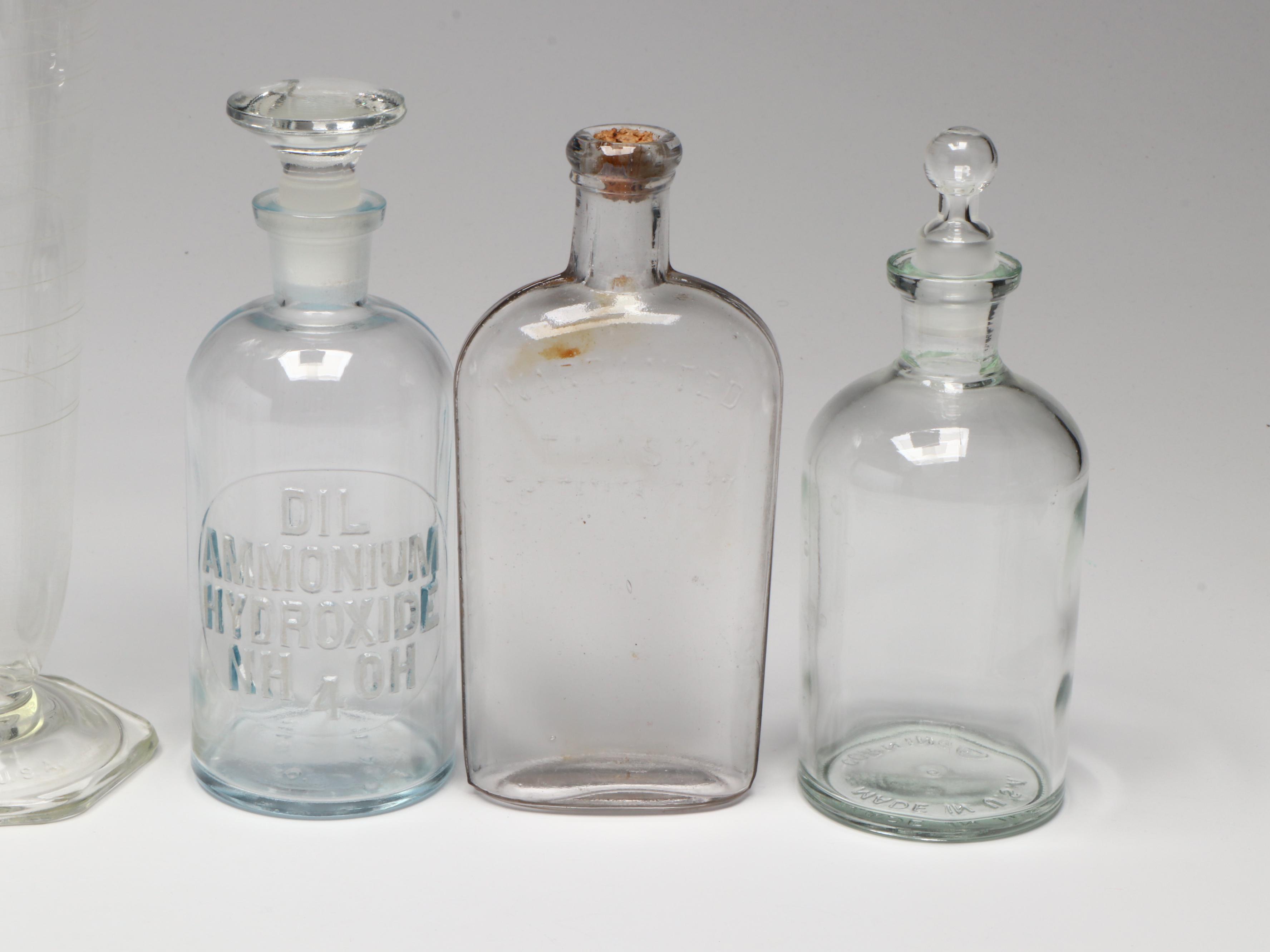 Glass Apothecary Jars with Funnels, Beakers, Test Tubes and More