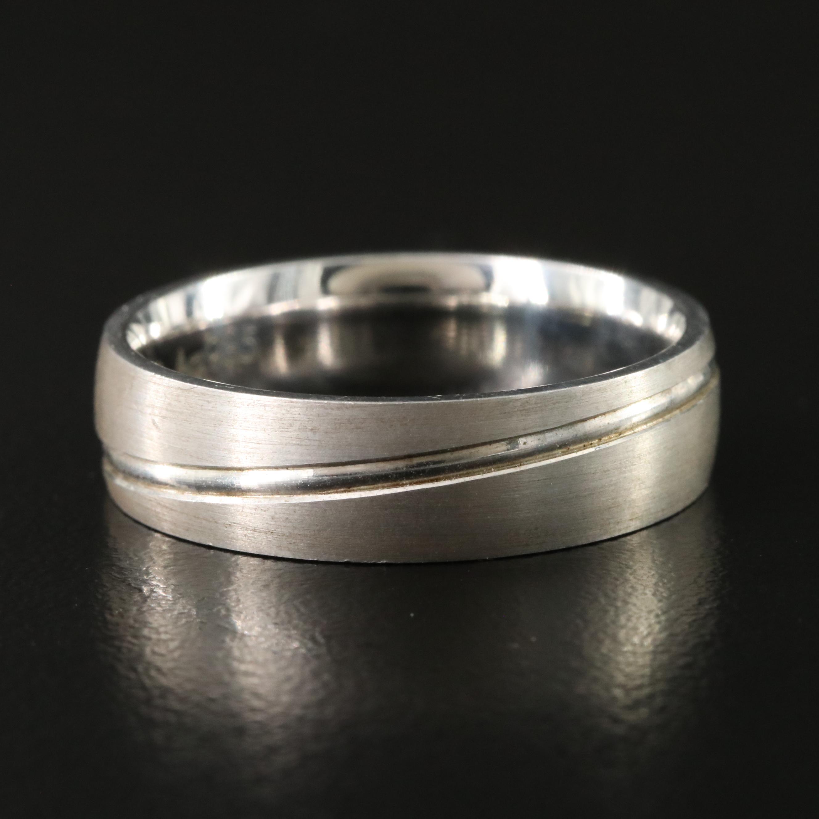 935 Silver Band with Brush Finish