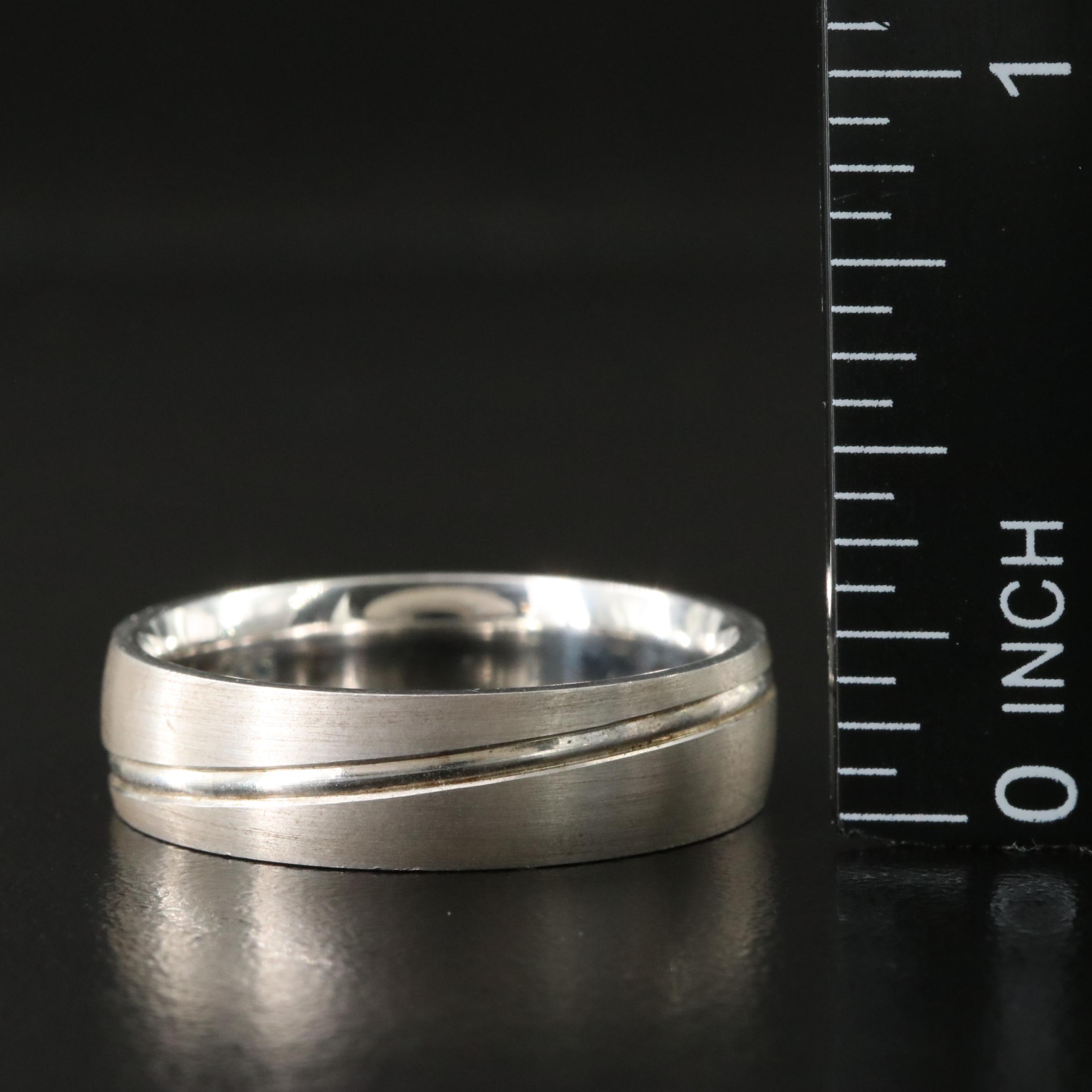 935 Silver Band with Brush Finish