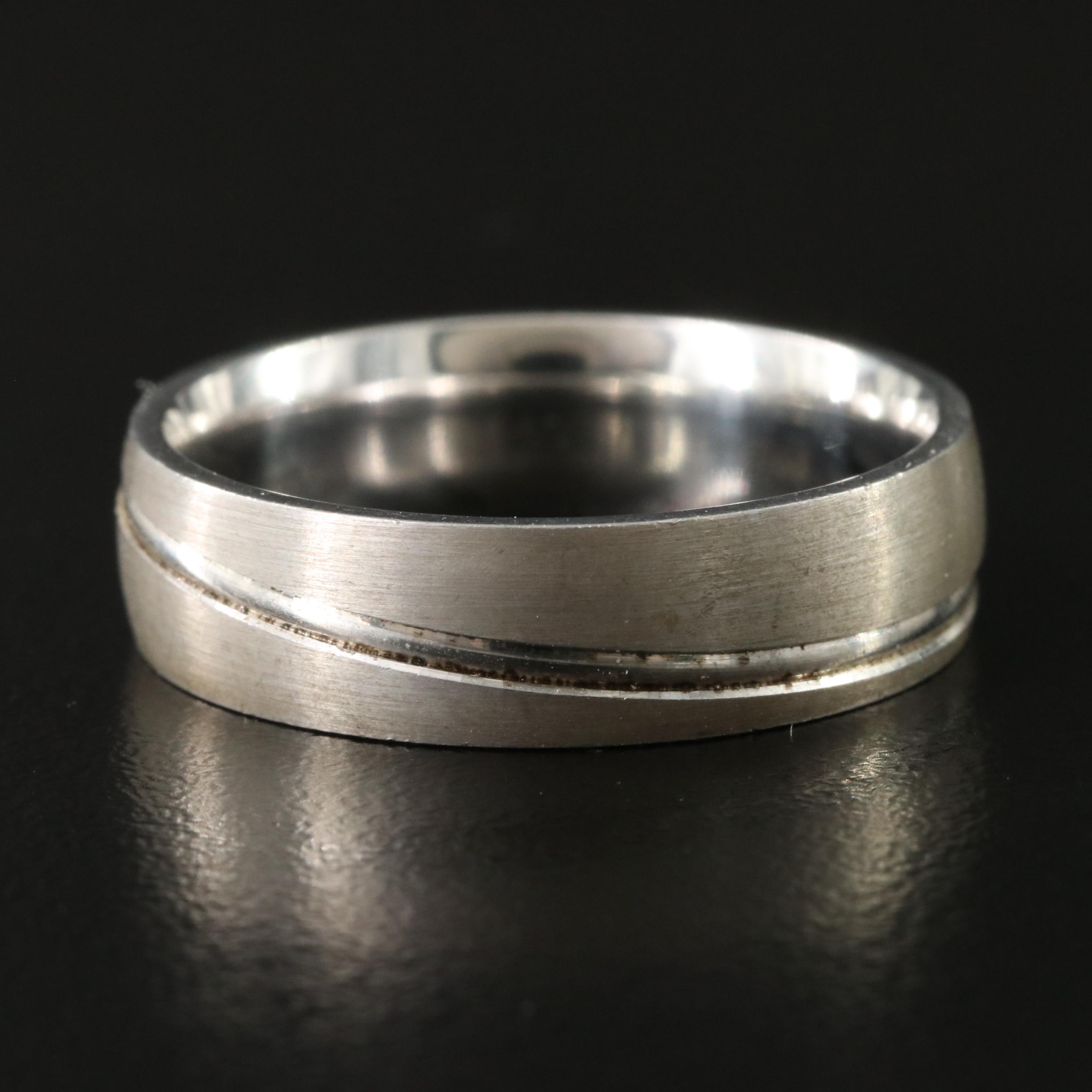 935 Silver Band with Brush Finish