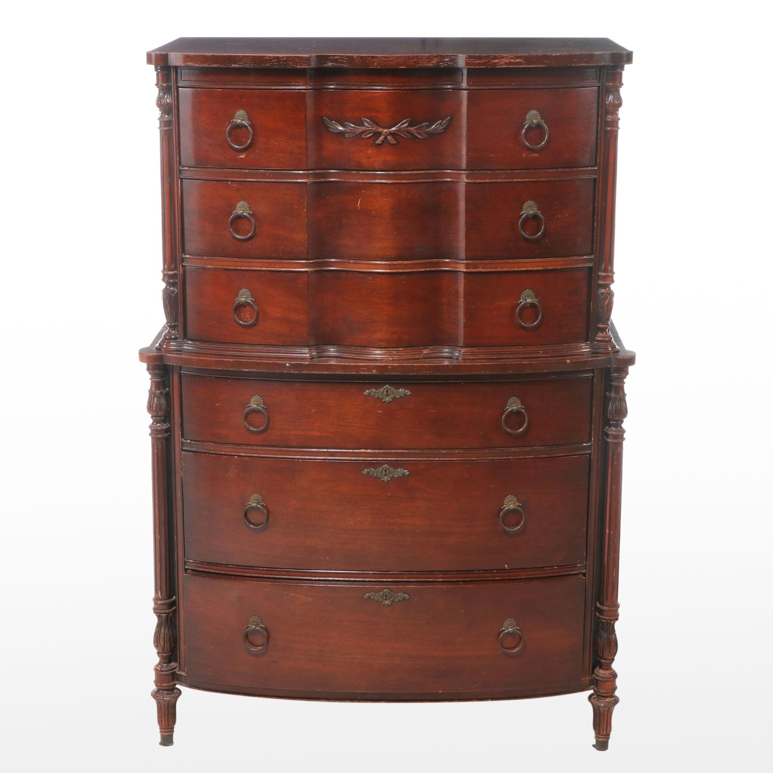 Federal Style Mahogany Chest on Chest