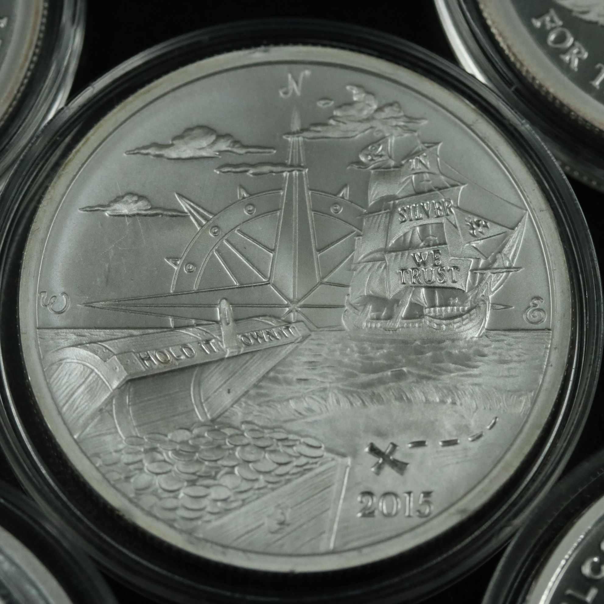 Five Uncirculated One Ounce .999 Silver Rounds