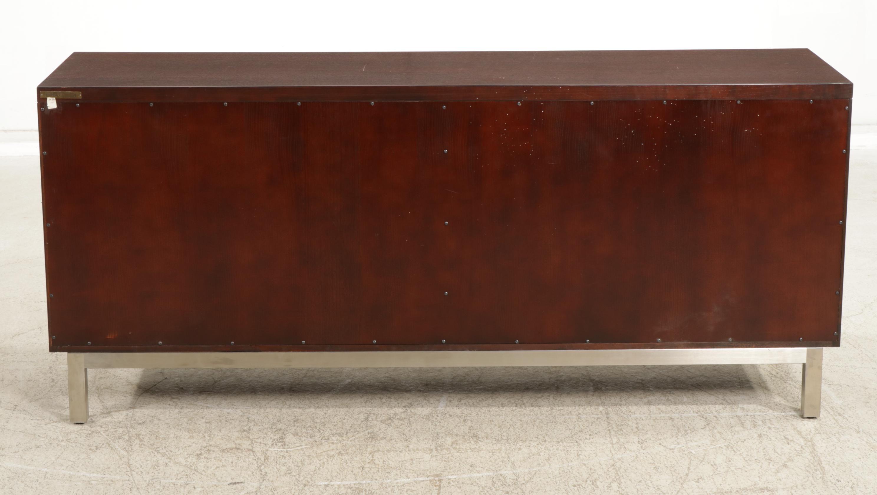 Ethan Allen Console Cabinet with Sliding Louvered Doors