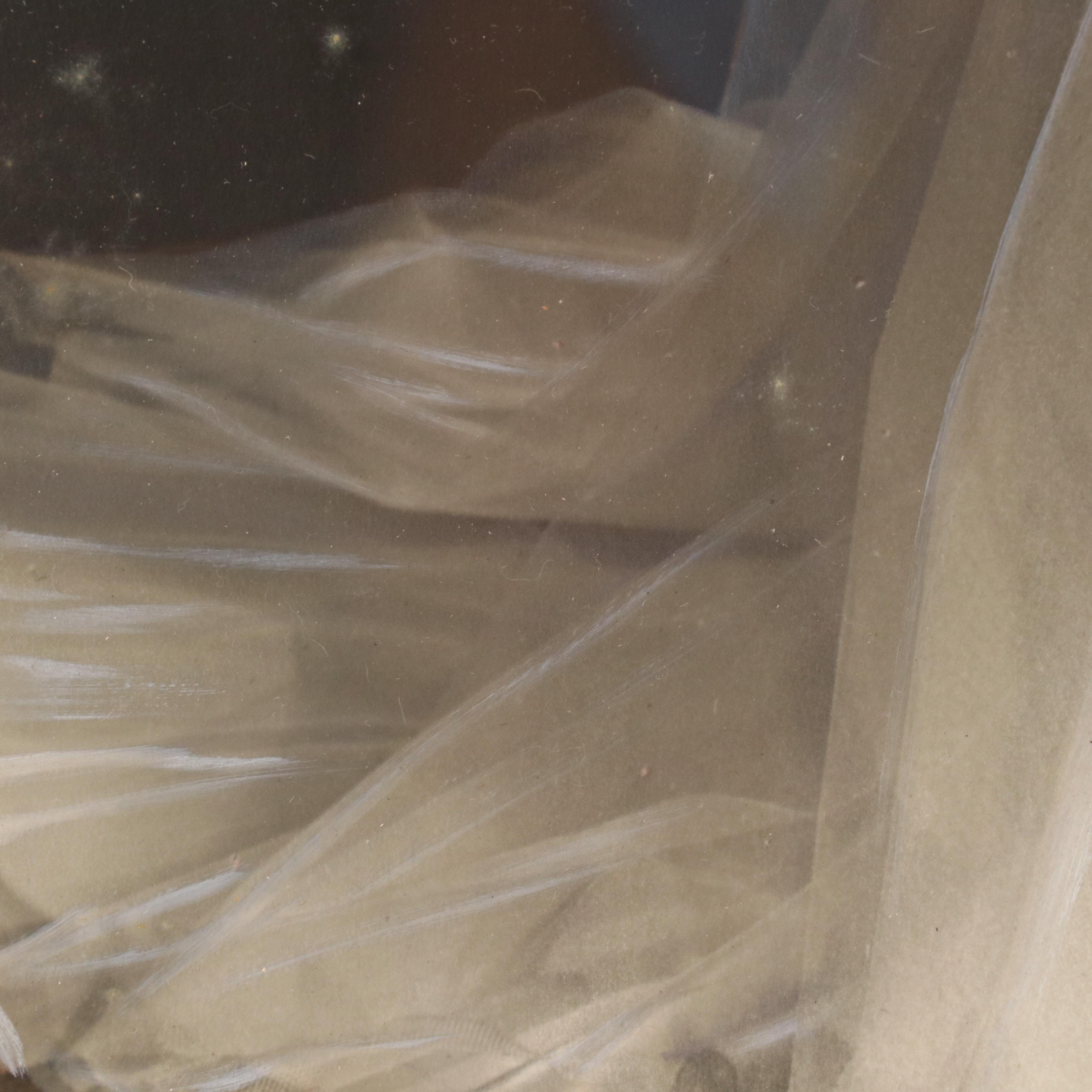 Embellished Photograph Portrait of a Bride, Mid-20th Century