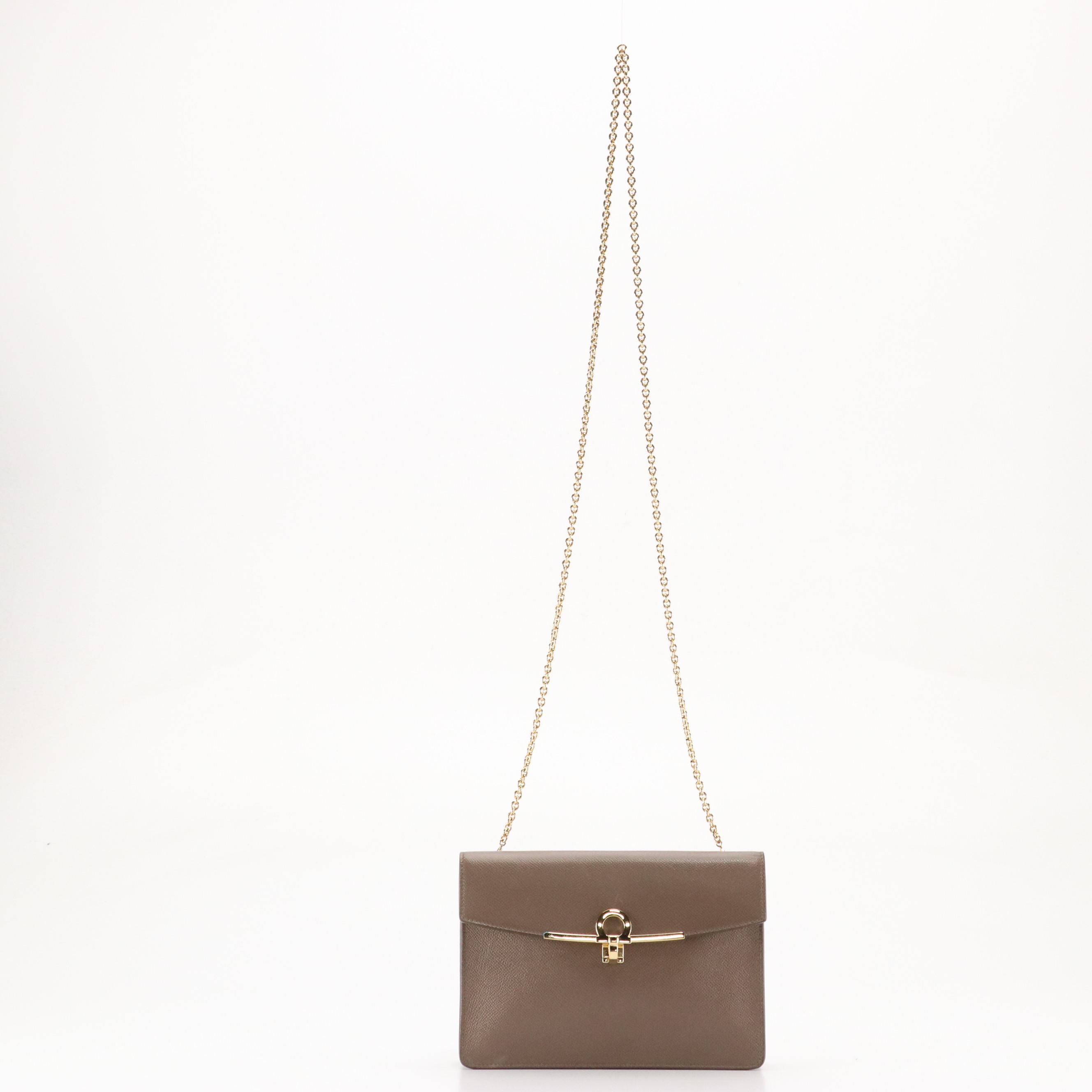 Salvatore Ferragamo Gancini Crossbody Chain Bag in Leather