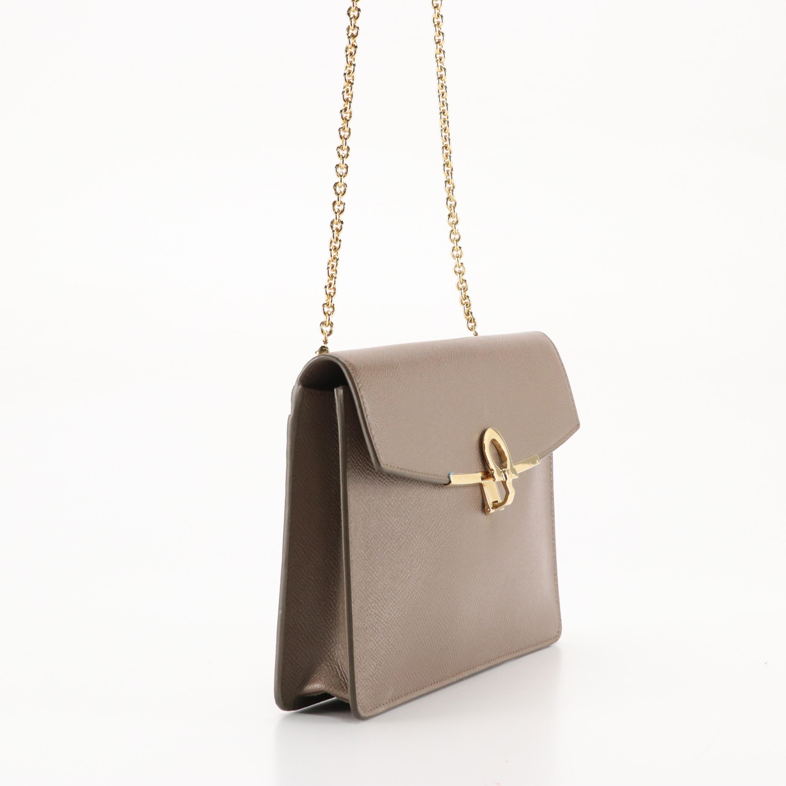 Salvatore Ferragamo Gancini Crossbody Chain Bag in Leather