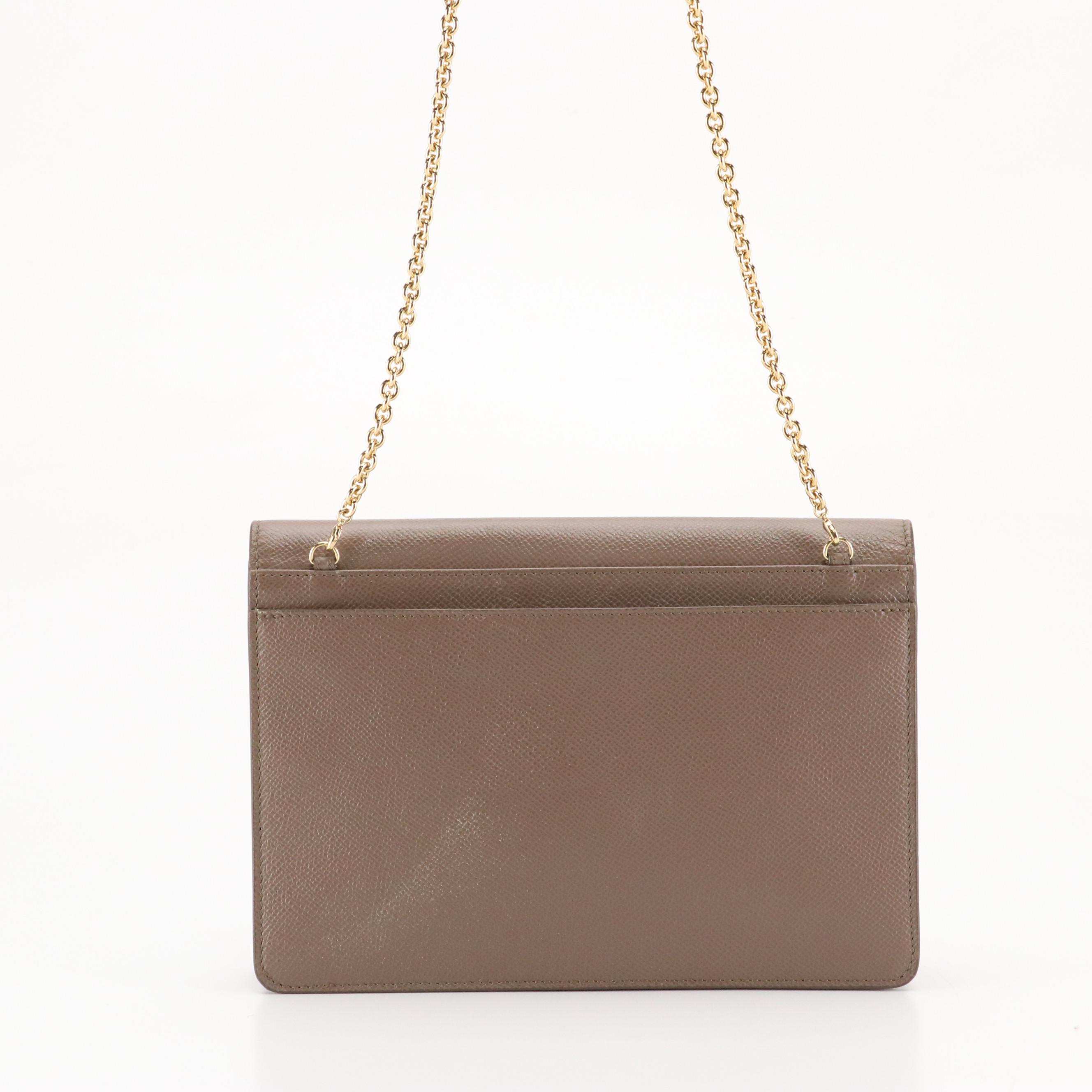 Salvatore Ferragamo Gancini Crossbody Chain Bag in Leather
