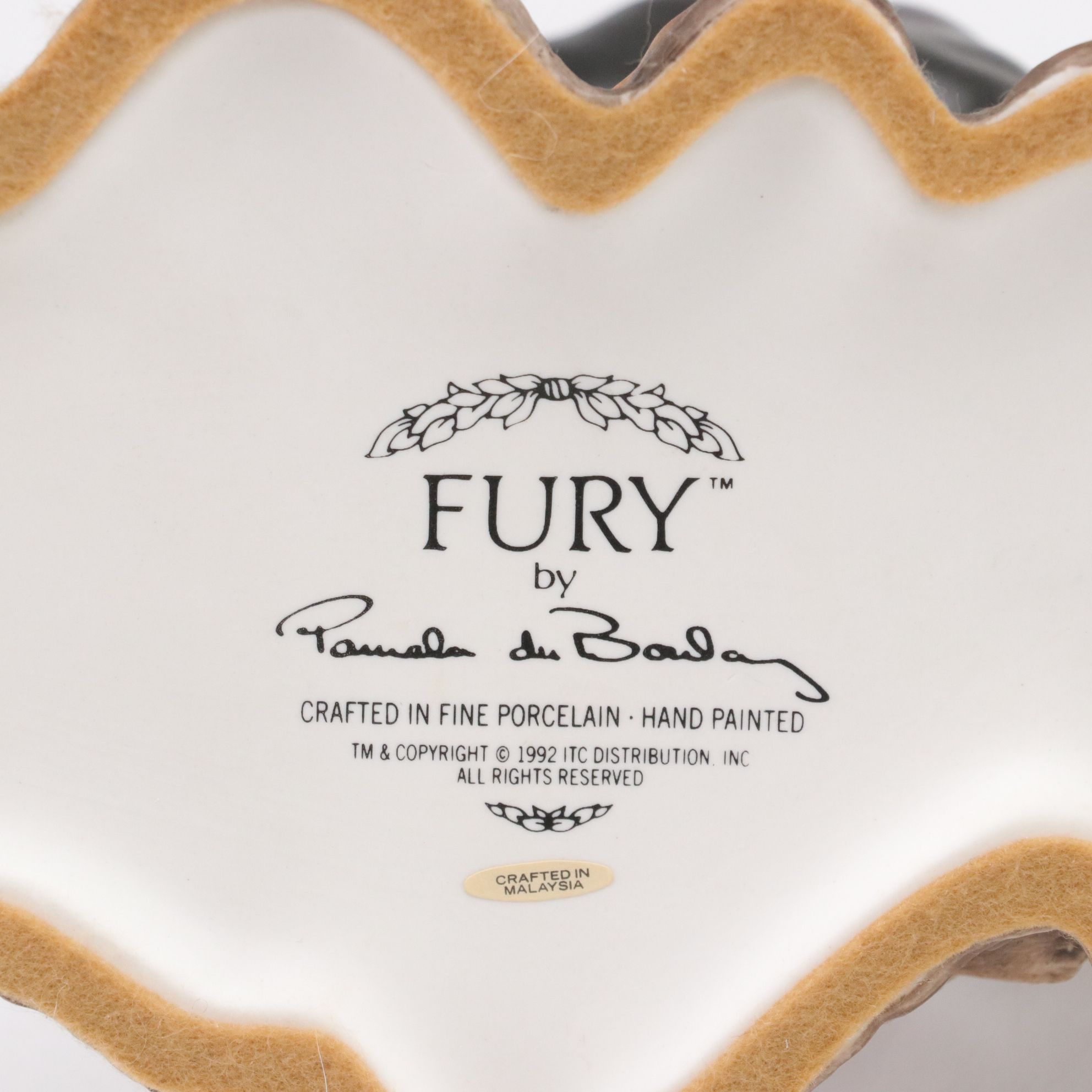 Franklin Mint Hand-Painted Porcelain Horse Figurines "Fury" and "Silver"