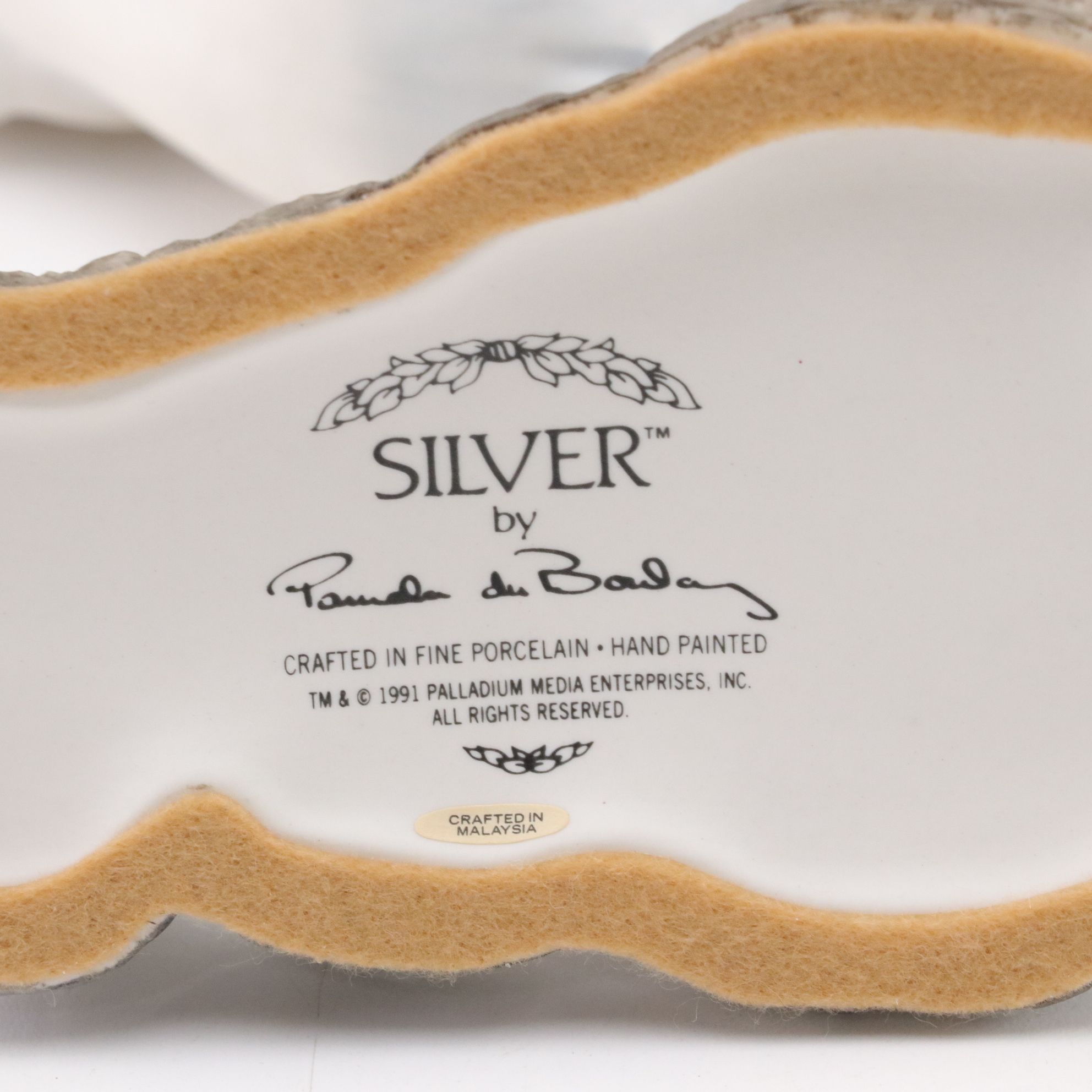 Franklin Mint Hand-Painted Porcelain Horse Figurines "Fury" and "Silver"