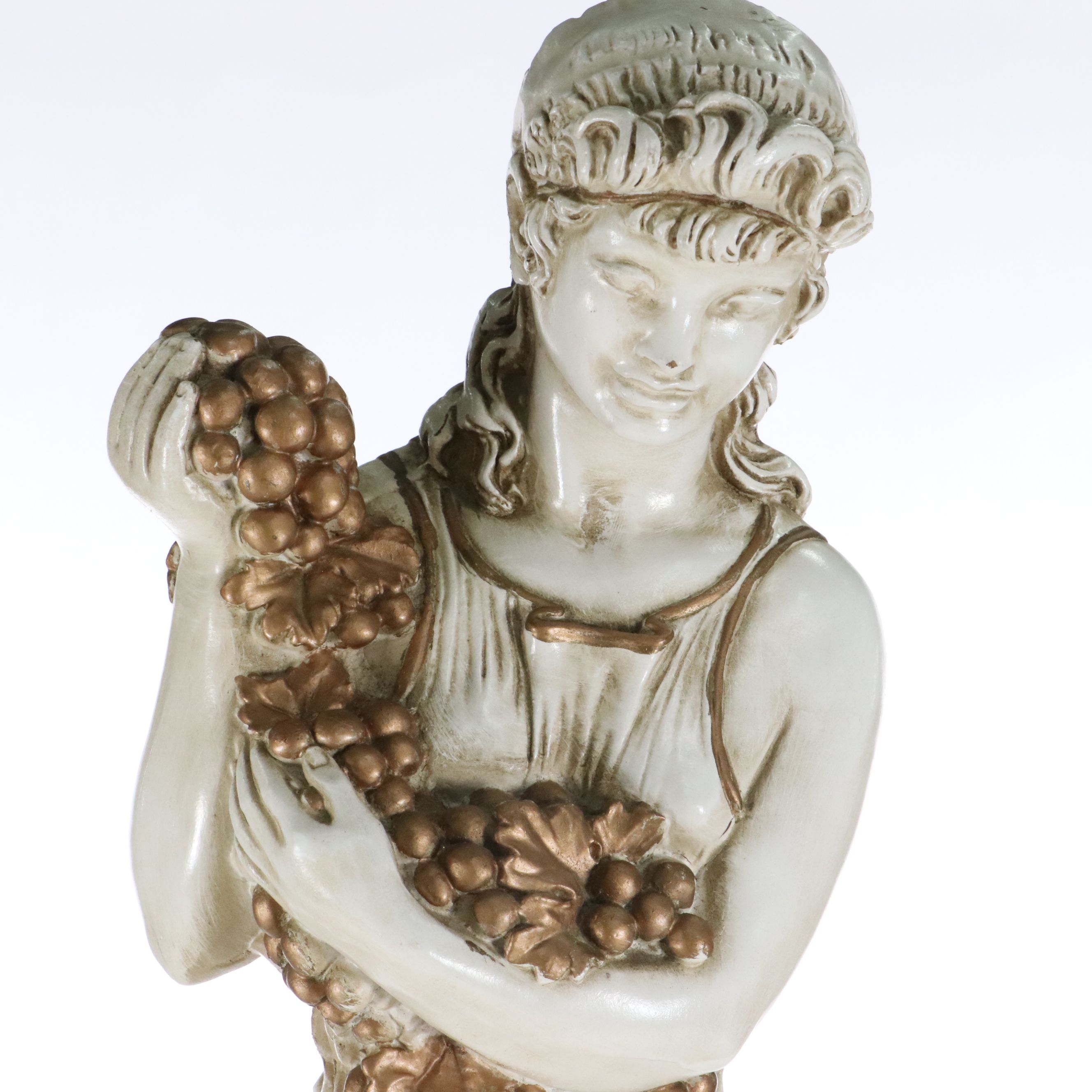 Universal Statuary Corp. Classical Chalkware Figurine on Pedestal