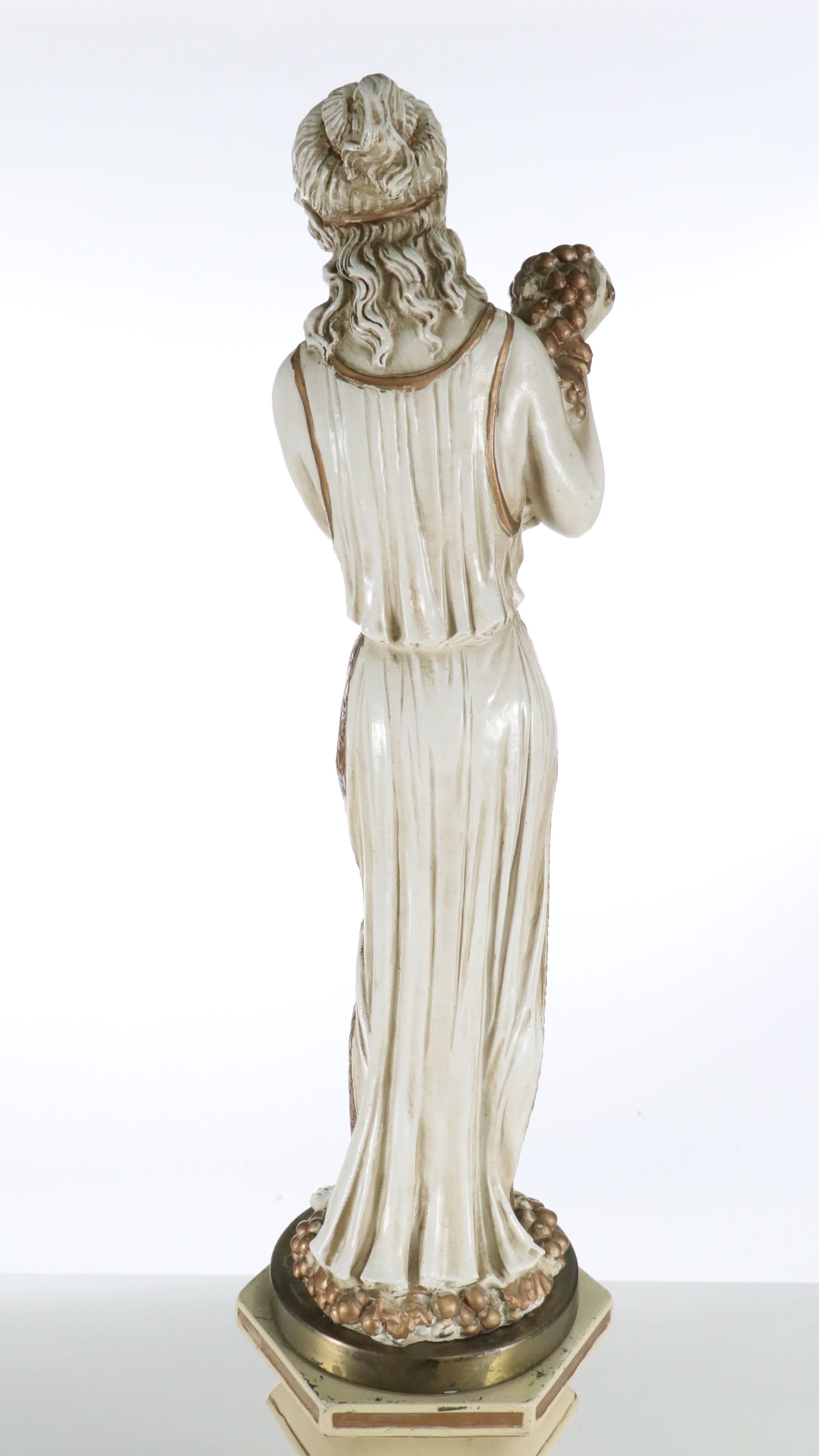 Universal Statuary Corp. Classical Chalkware Figurine on Pedestal