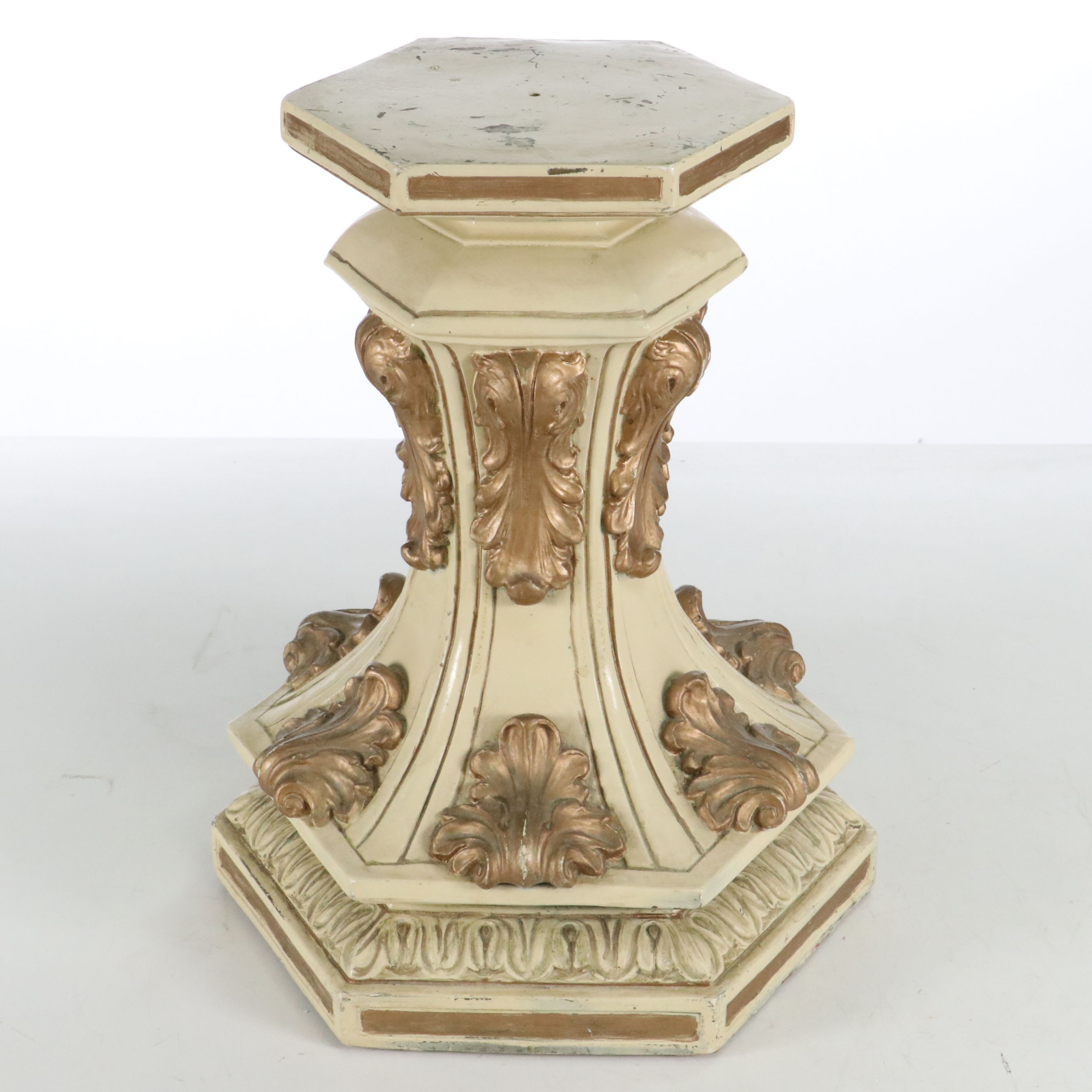 Universal Statuary Corp. Classical Chalkware Figurine on Pedestal