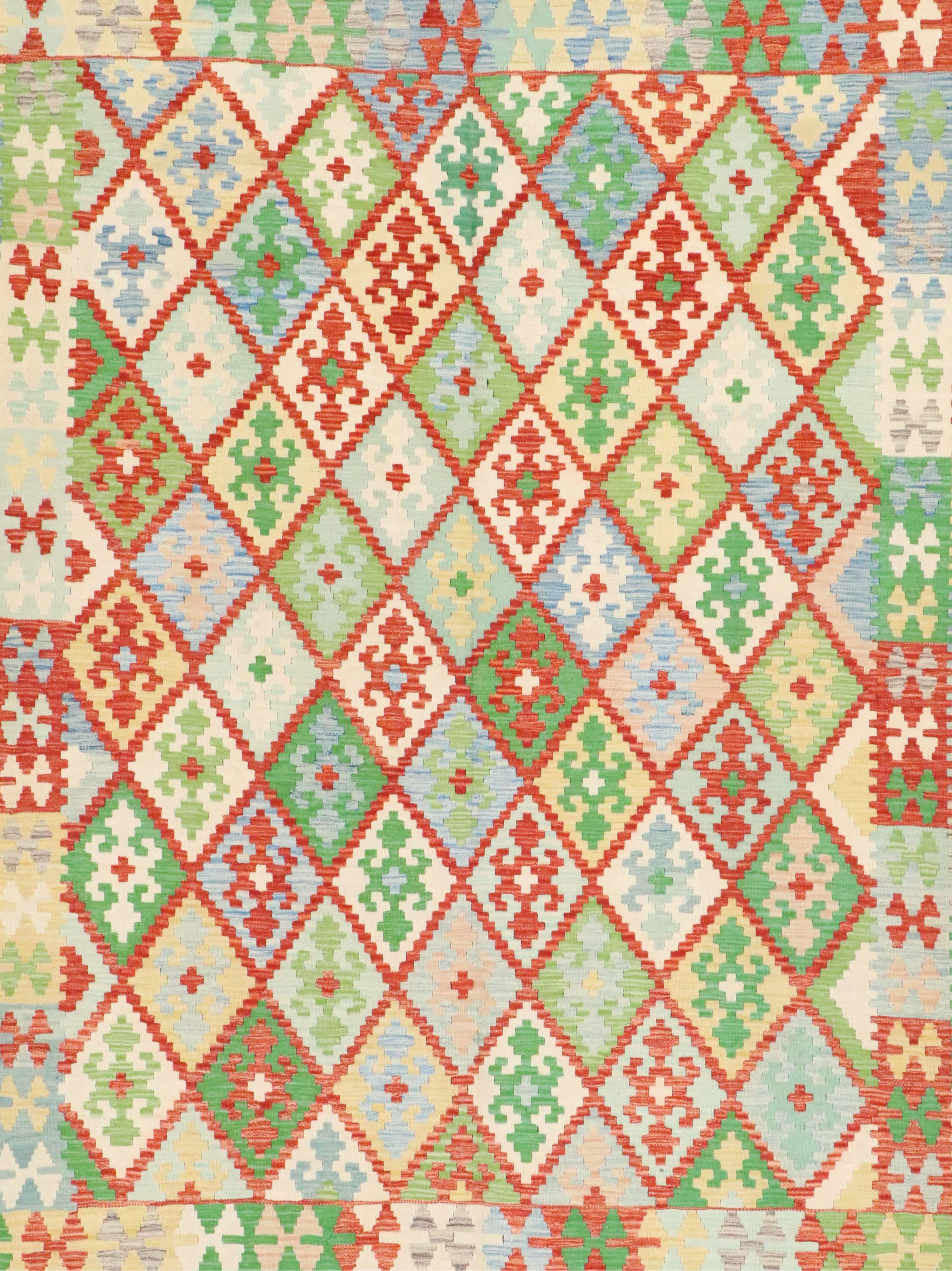 5'9 x 7'11 Handwoven Pakistani Kilim Area Rug