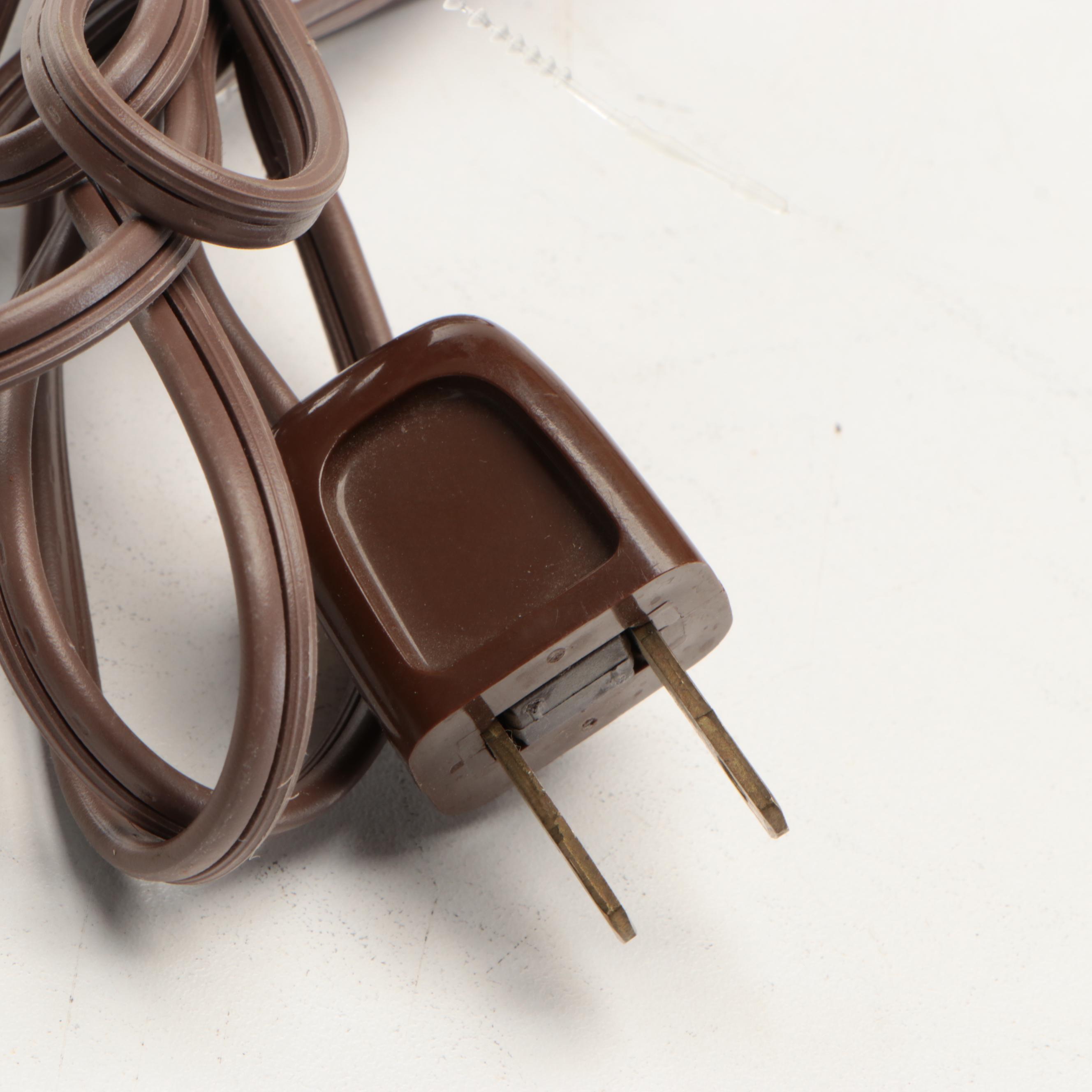 Pair of Capodimonte Style Rose Spiral Table Lamps with Victorian Lace Cap Shades