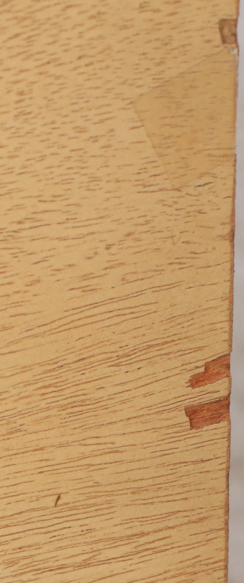 Mid Century Modern Blonde Wood Headboard and Nightstand