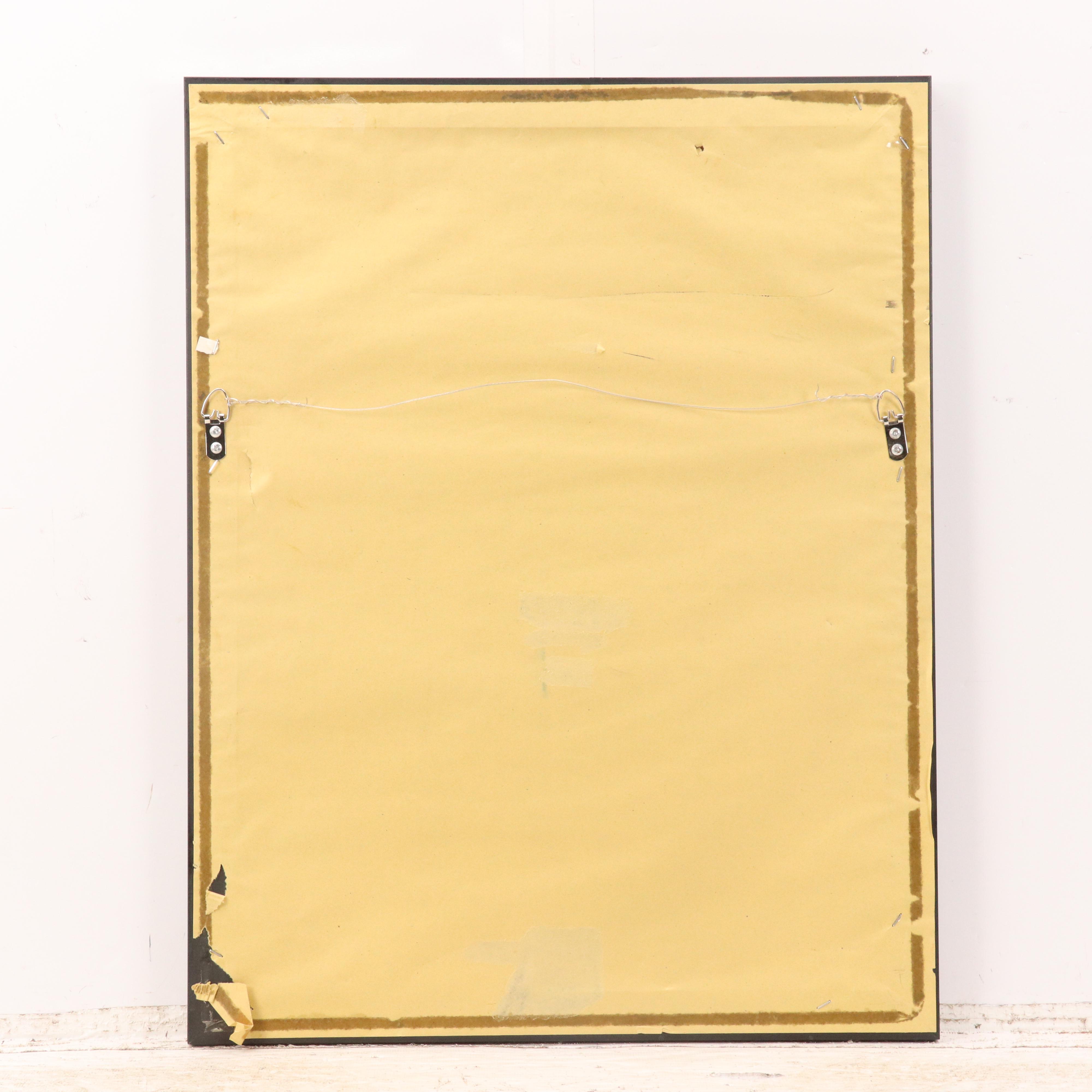 Offset Lithographic Composition of Stork Over Art Journal