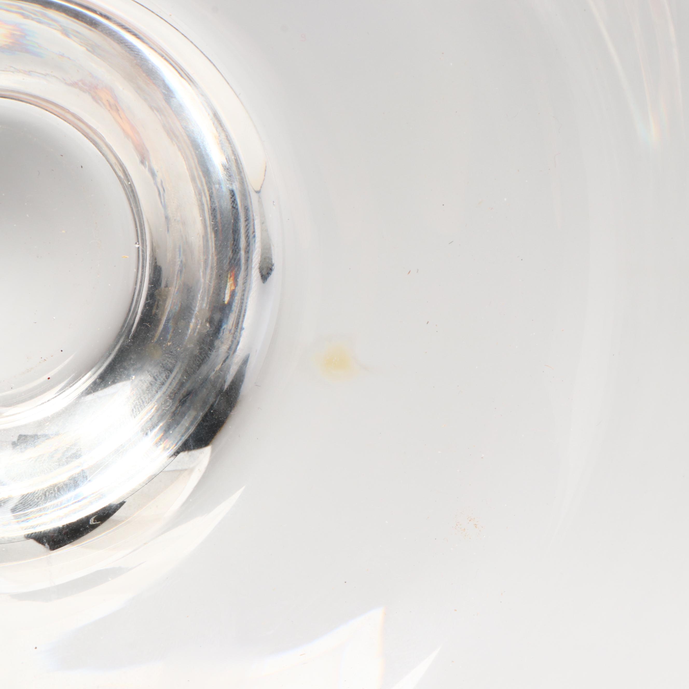 Roseville "Apple Blossom" Ceramic Bud Vase with Crystal Bowl