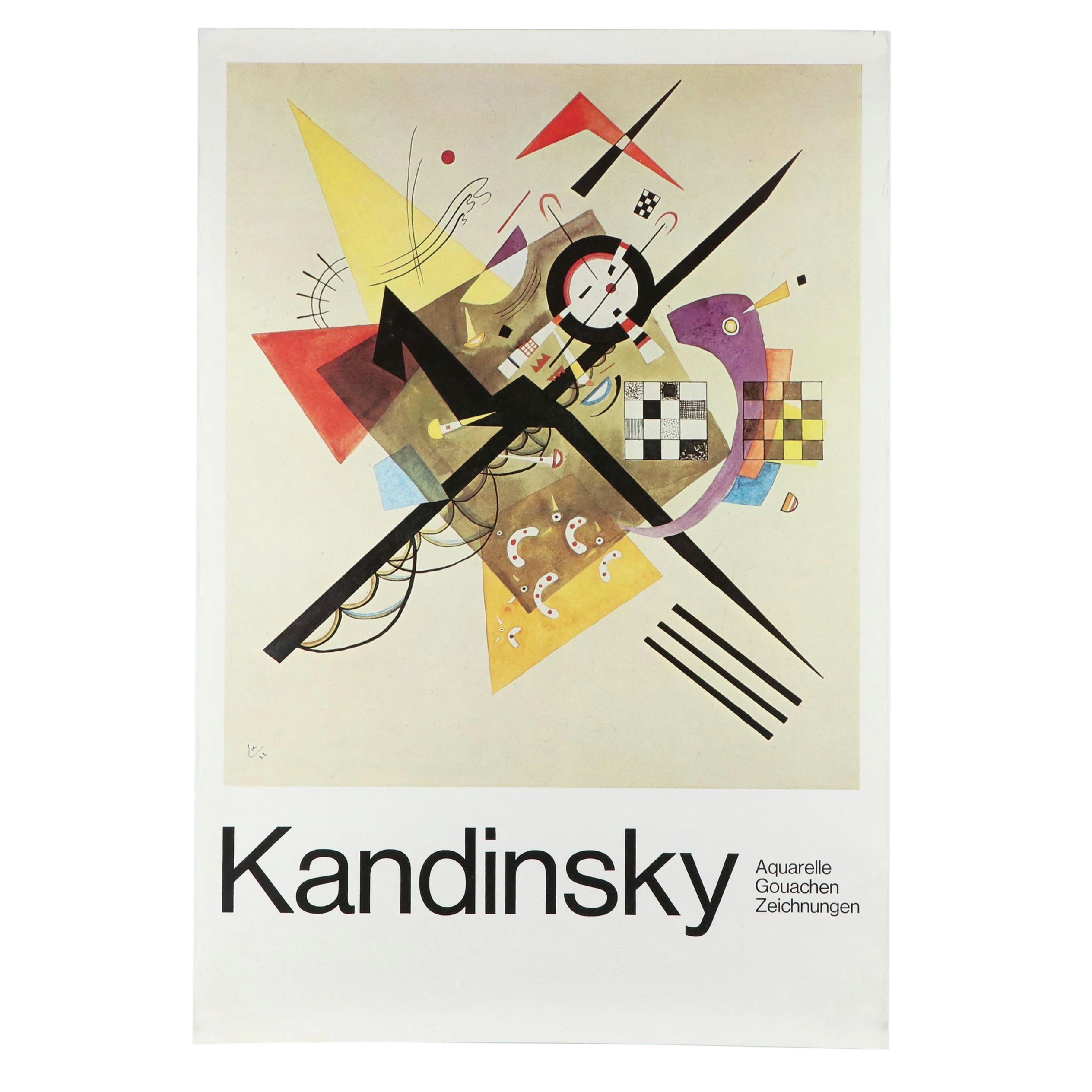 Offset Lithograph Poster After Wassily Kandinsky "On White II"