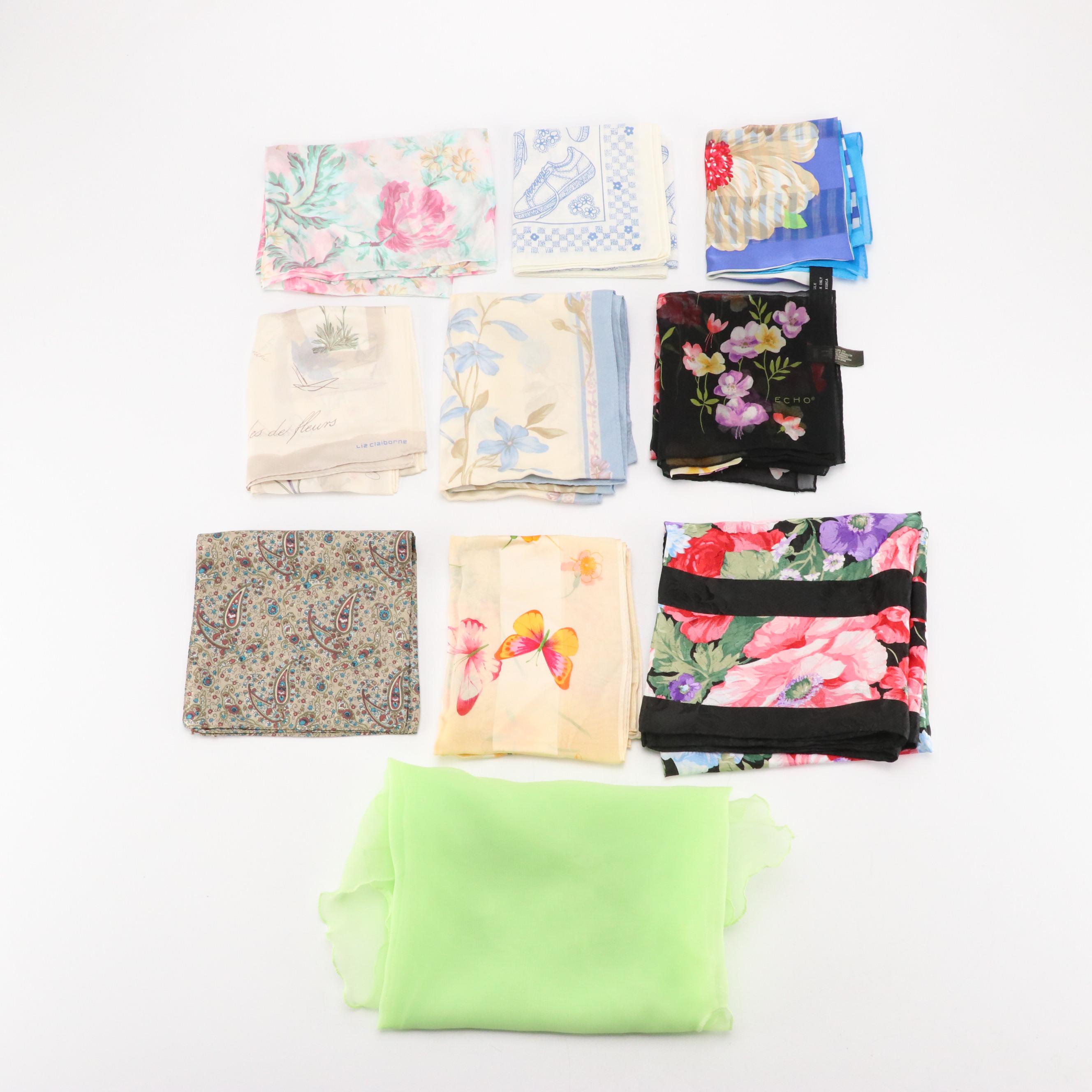 Cejon, Adrienne Vittadini, Echo, and More Vintage Patterned Scarves