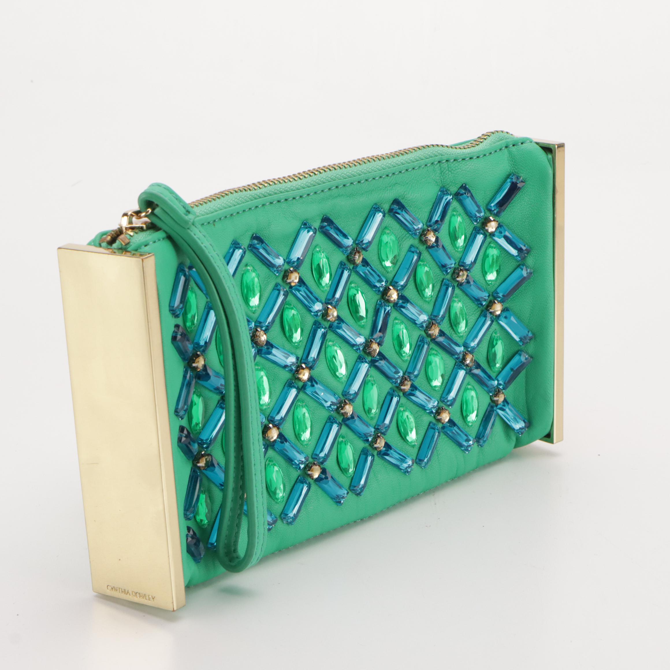 Valerie Stevens Rabbit Fur Bag, Cynthia Rowley Leather/Crystal Clutch, and More