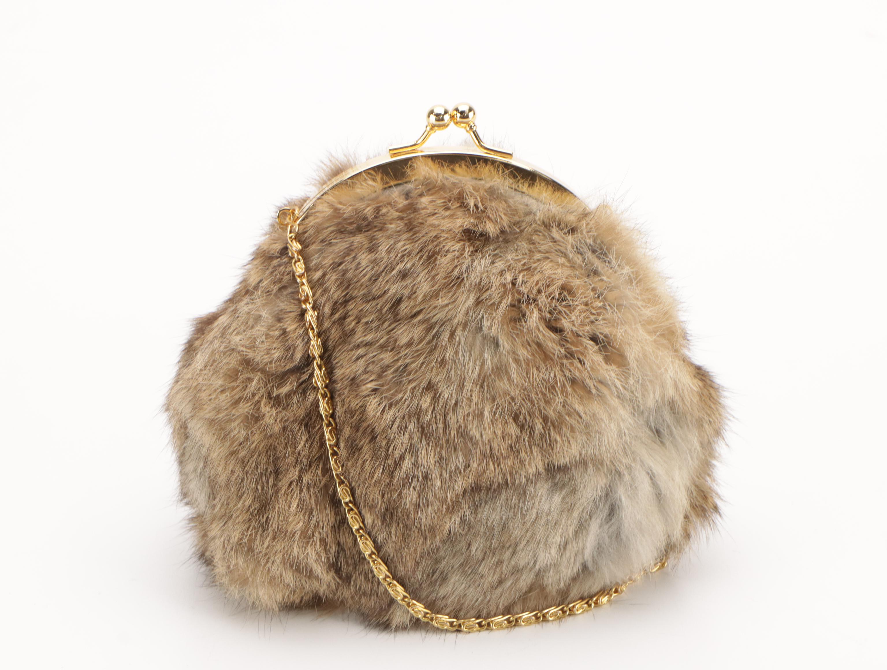 Valerie Stevens Rabbit Fur Bag, Cynthia Rowley Leather/Crystal Clutch, and More
