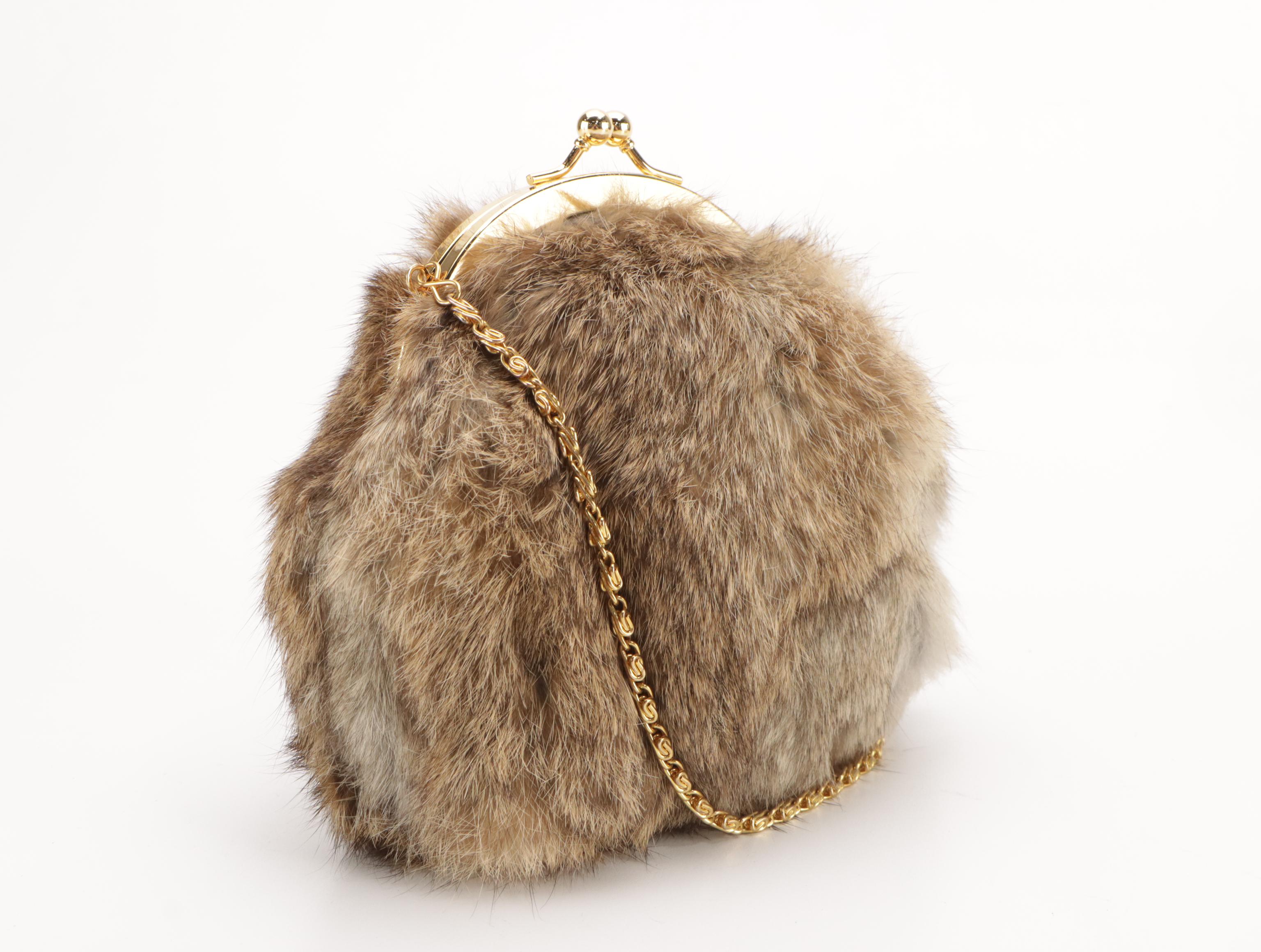 Valerie Stevens Rabbit Fur Bag, Cynthia Rowley Leather/Crystal Clutch, and More