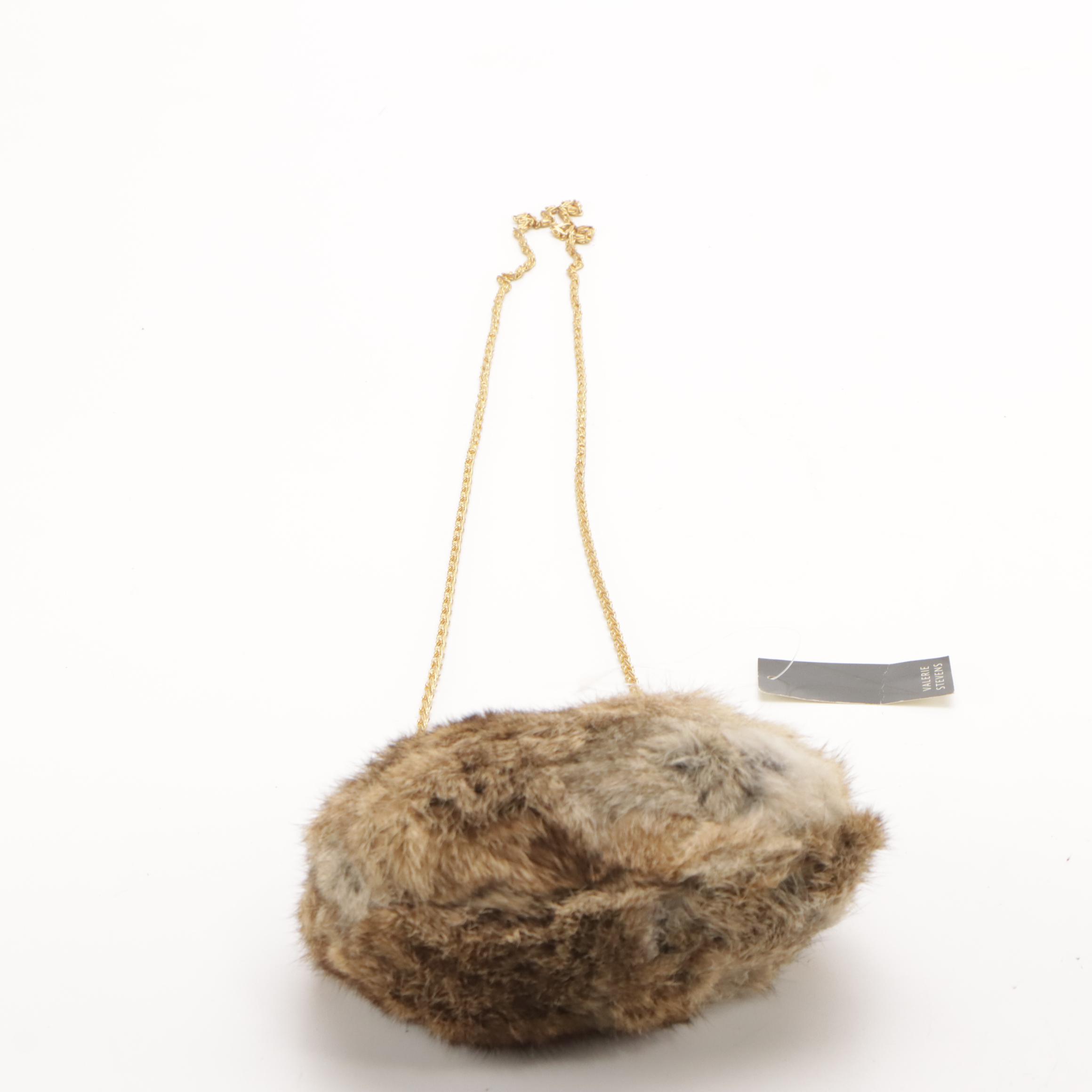 Valerie Stevens Rabbit Fur Bag, Cynthia Rowley Leather/Crystal Clutch, and More