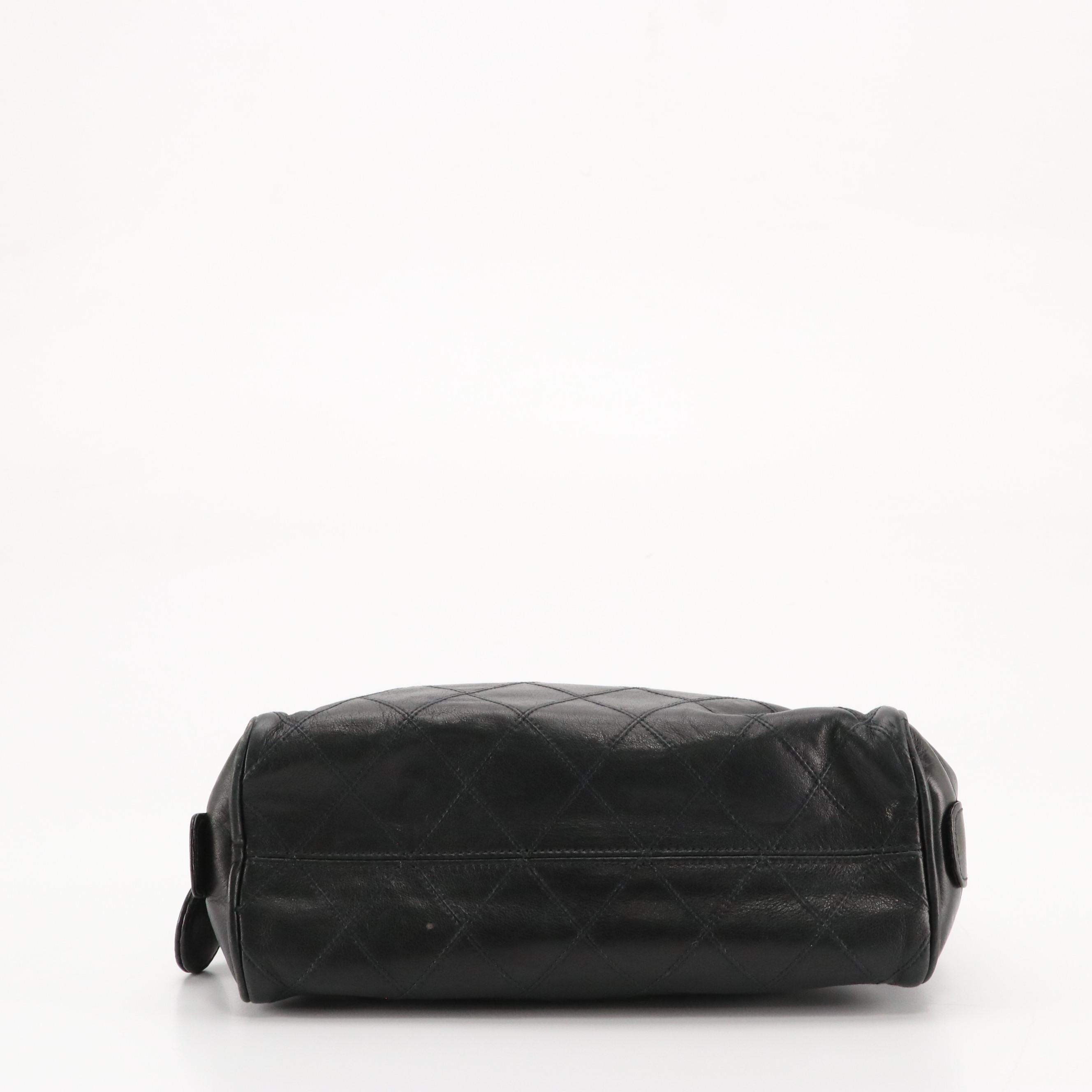 Chanel Shoulder Bag in Diamond-Quilted Lambskin Leather, 1980s