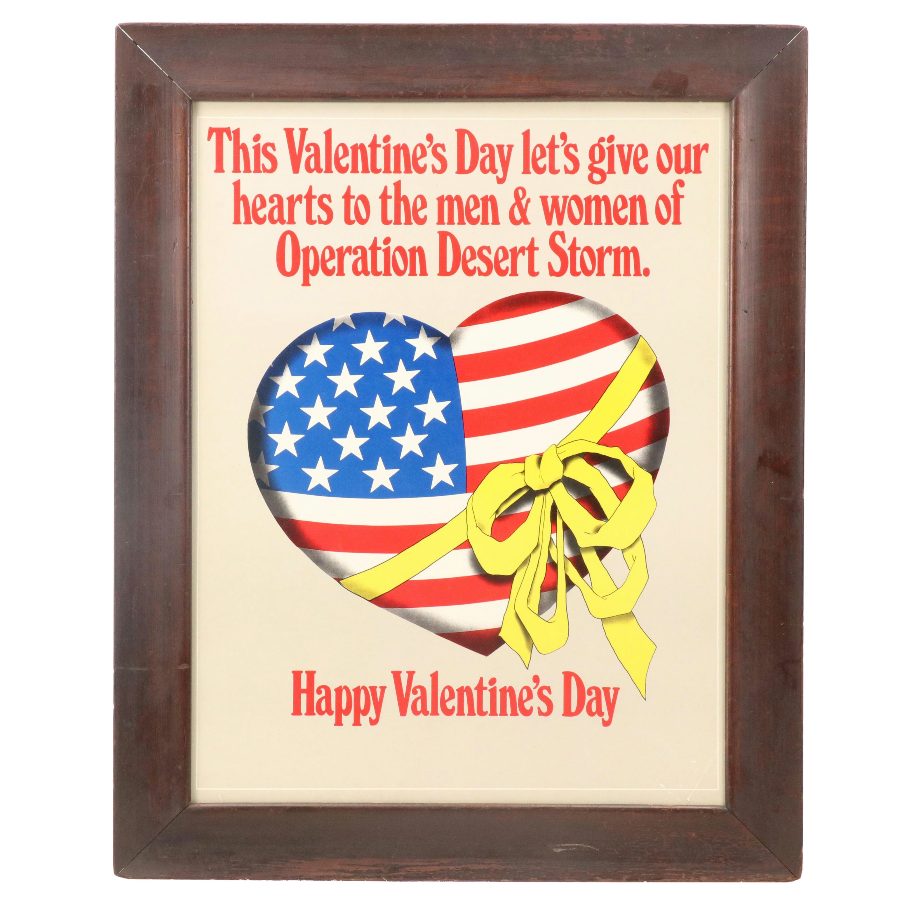 Operation Desert Storm Valentine's Day Poster