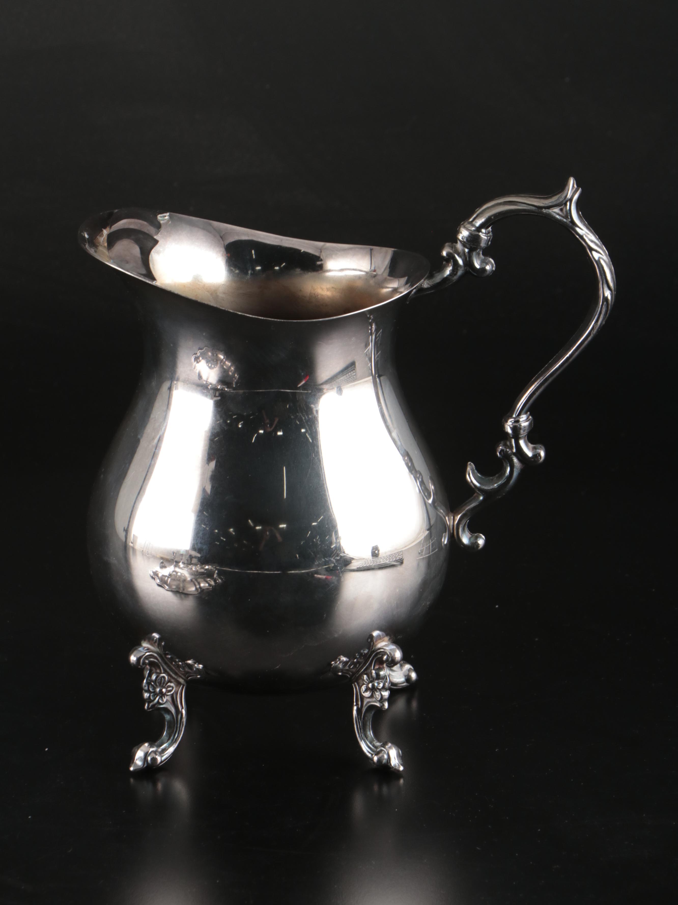 Amston Sterling Silver and Glass Coasters with Silver Plated Serveware