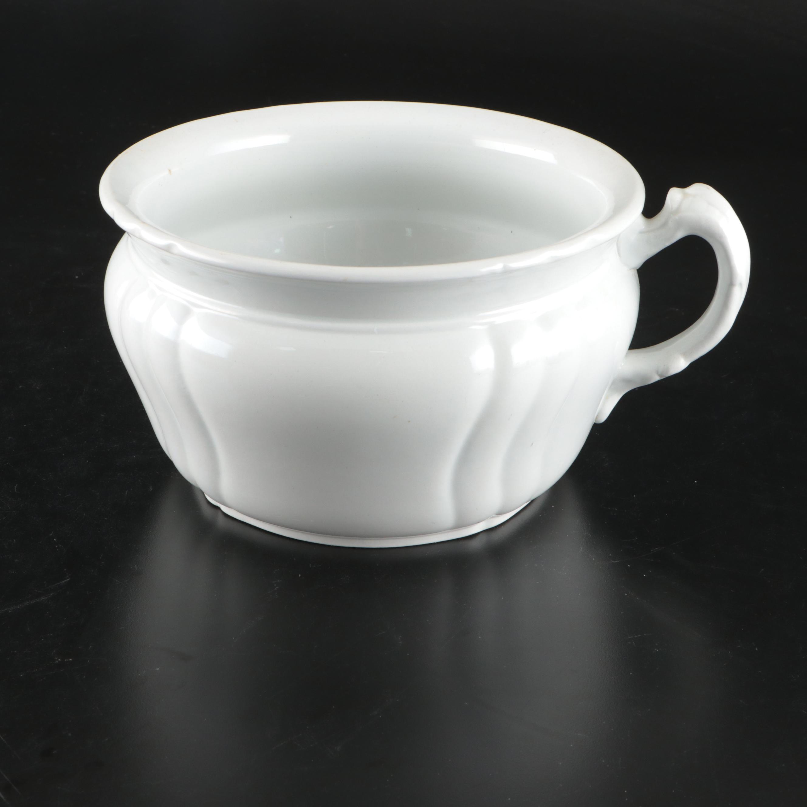 Johnson Bros. Ironstone Chamber Pot, Late 19th Century